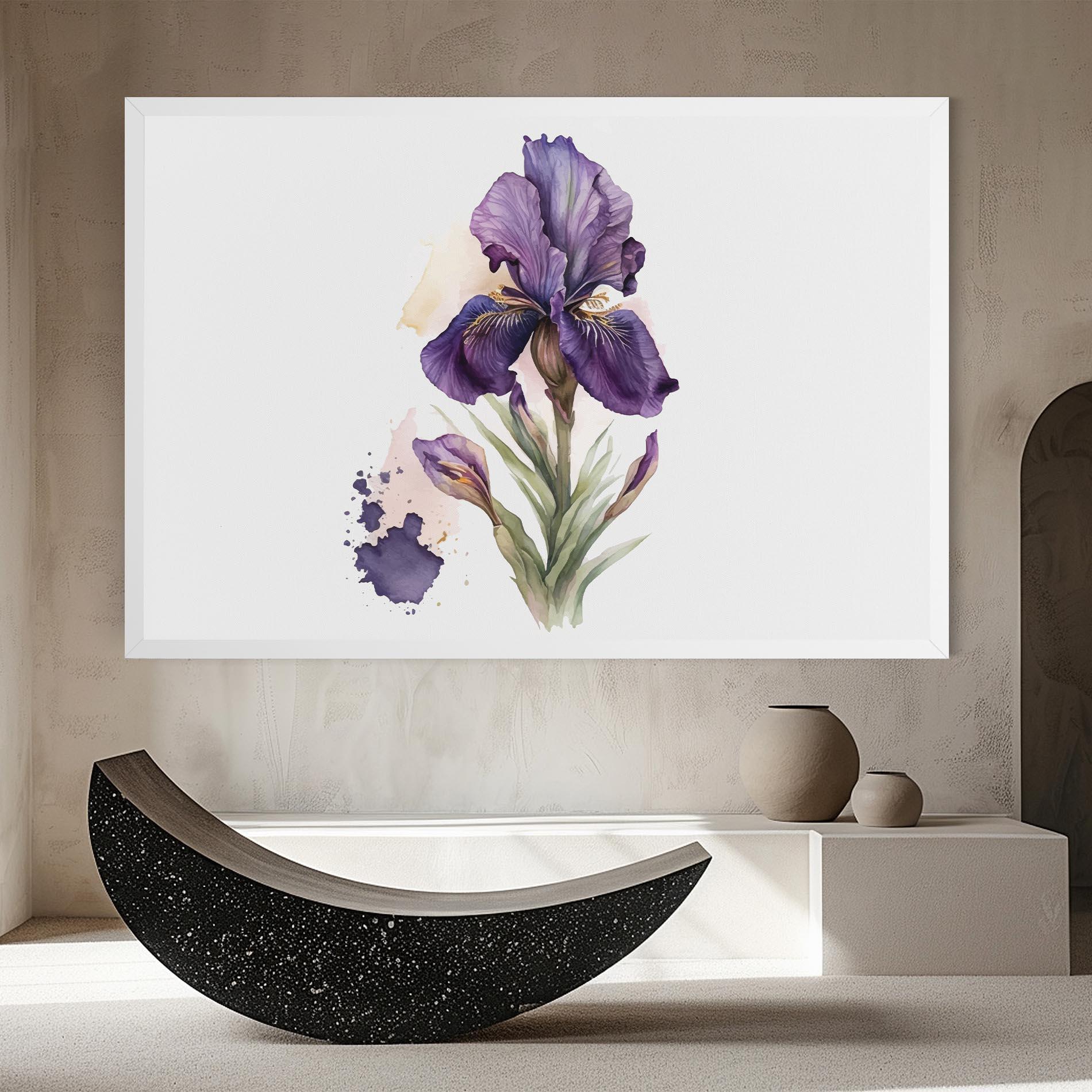 Leinwandbild Beautiful Purple Iris mockup 8