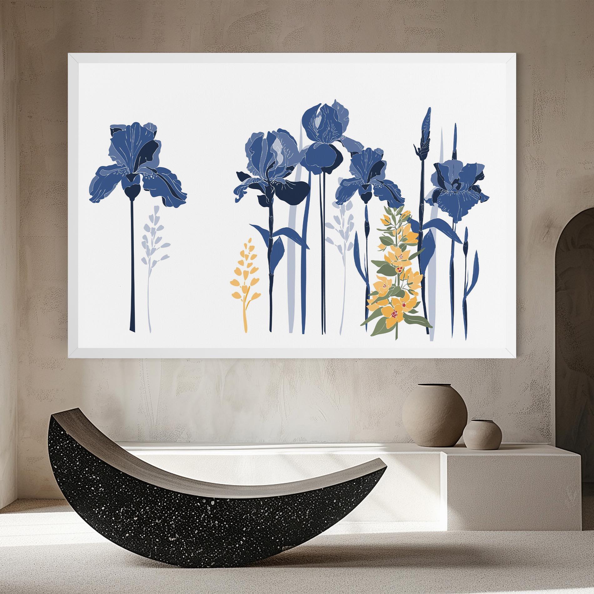 Leinwandbild Iris Blue Art mockup 8