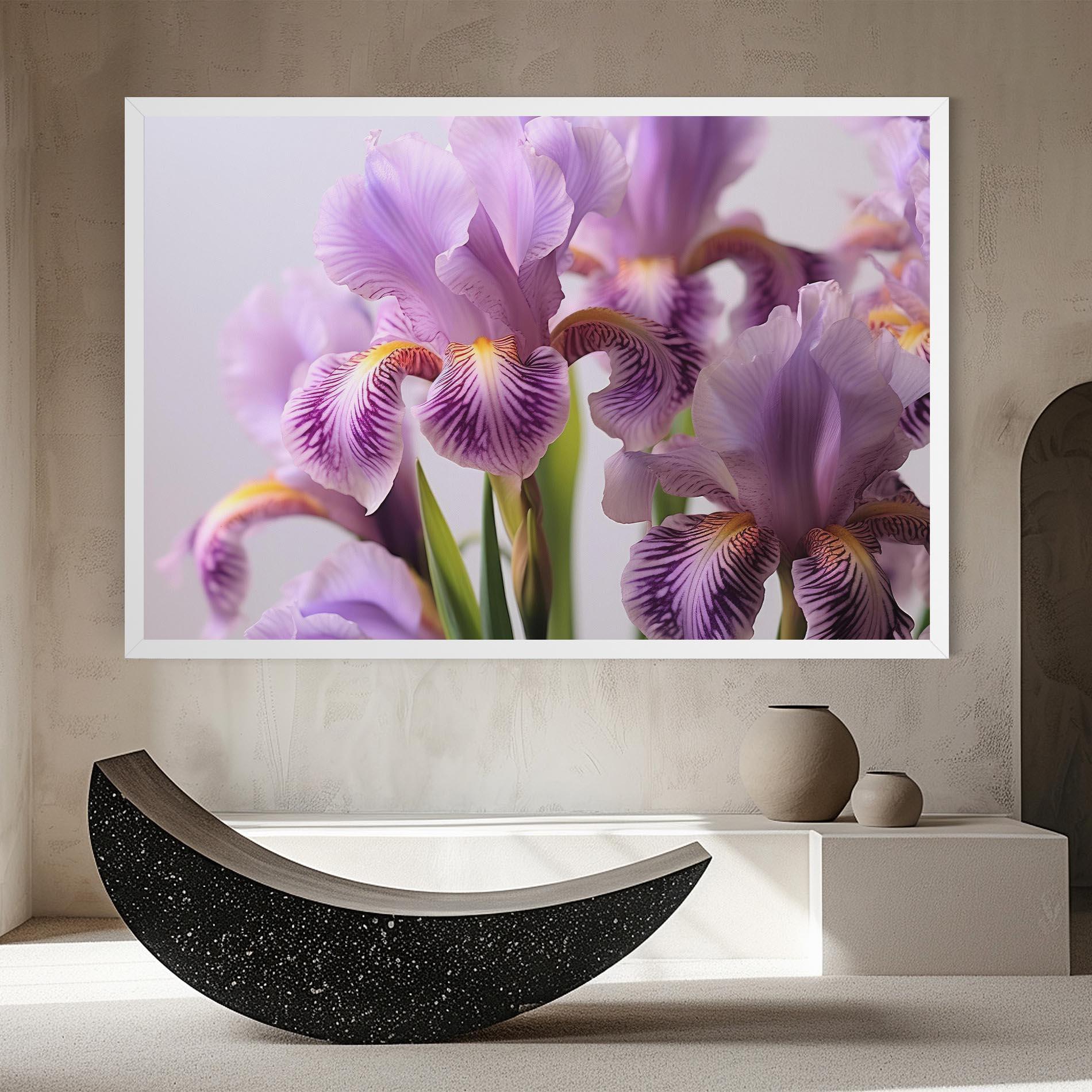 Leinwandbild Iris In Vase mockup 8