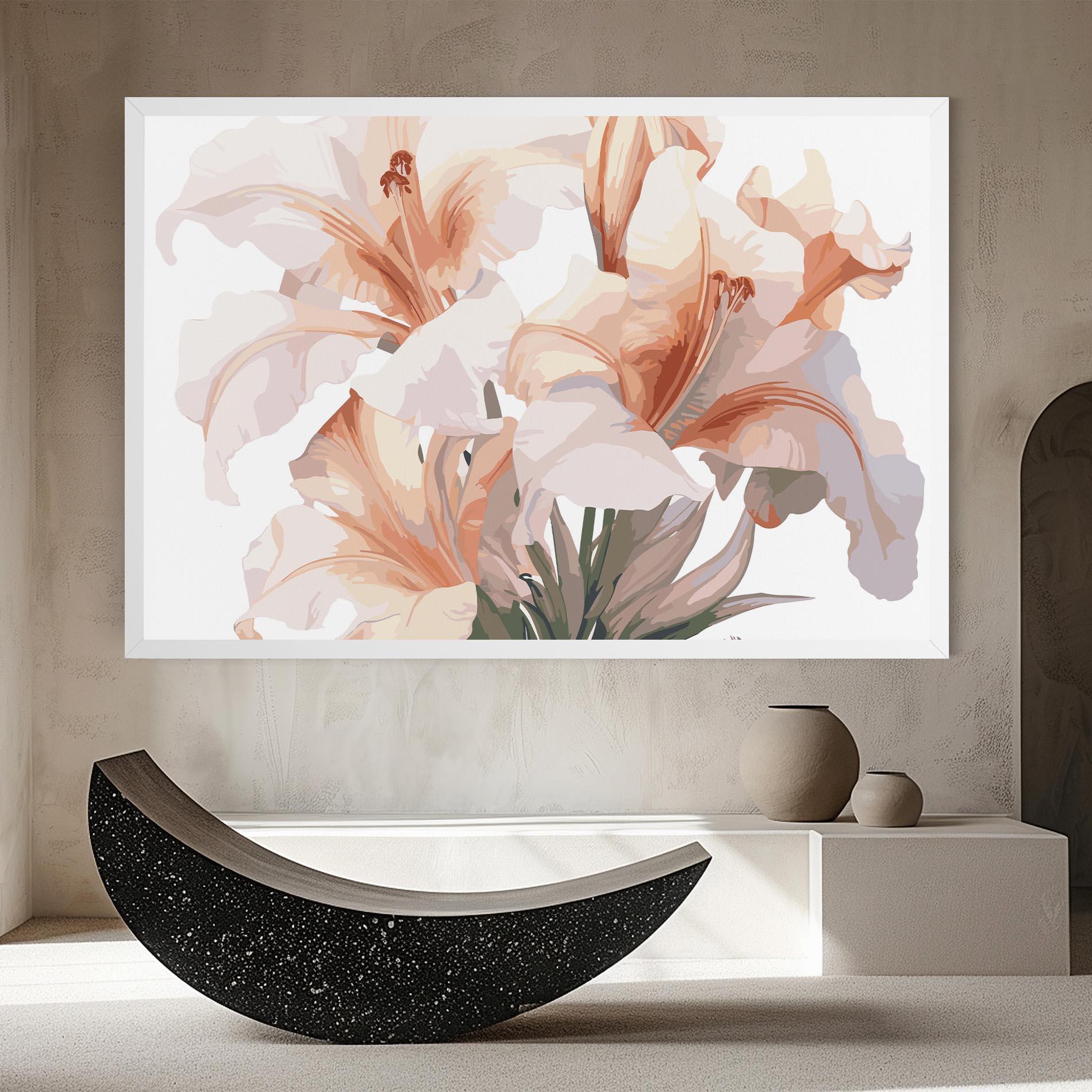 Leinwandbild Light Orange Iris mockup 8