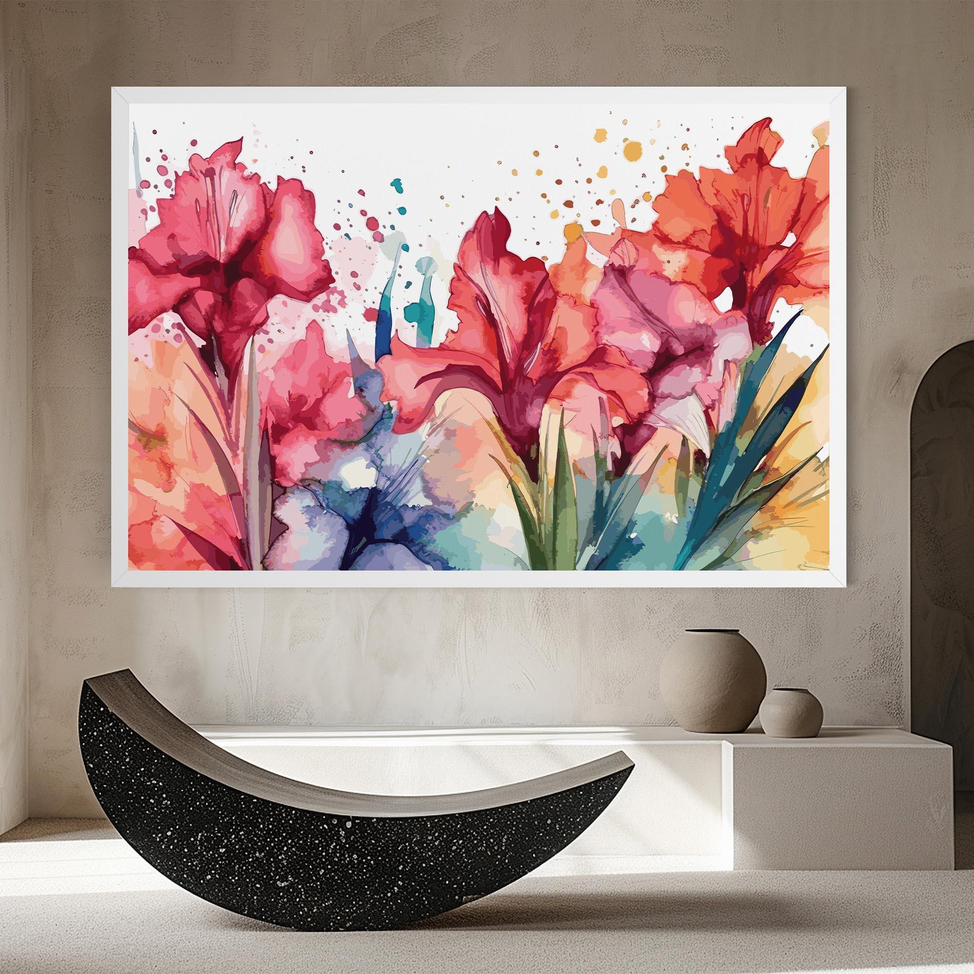 Leinwandbild Pink Blue Iris mockup 8