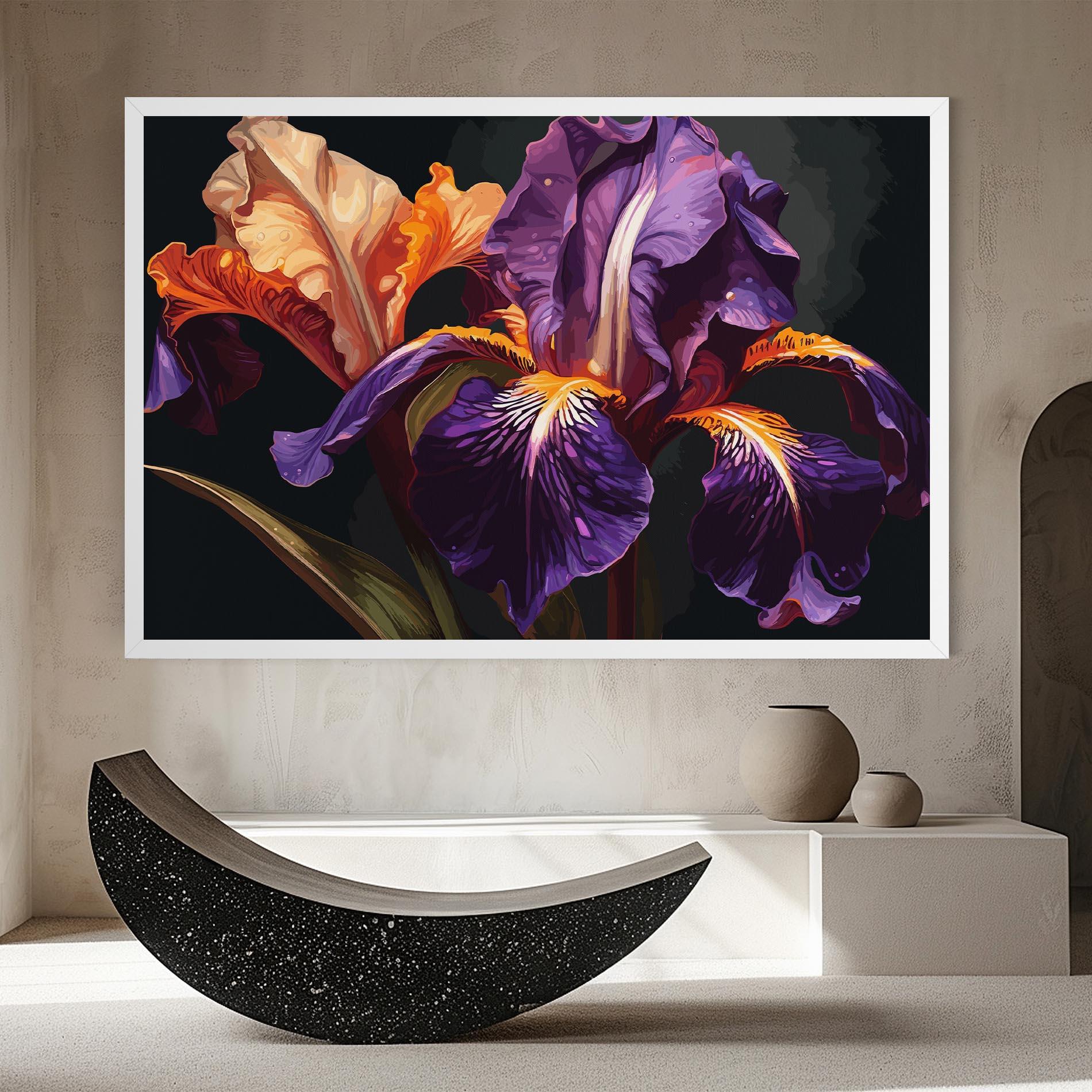 Leinwandbild Purple Orange Iris mockup 8