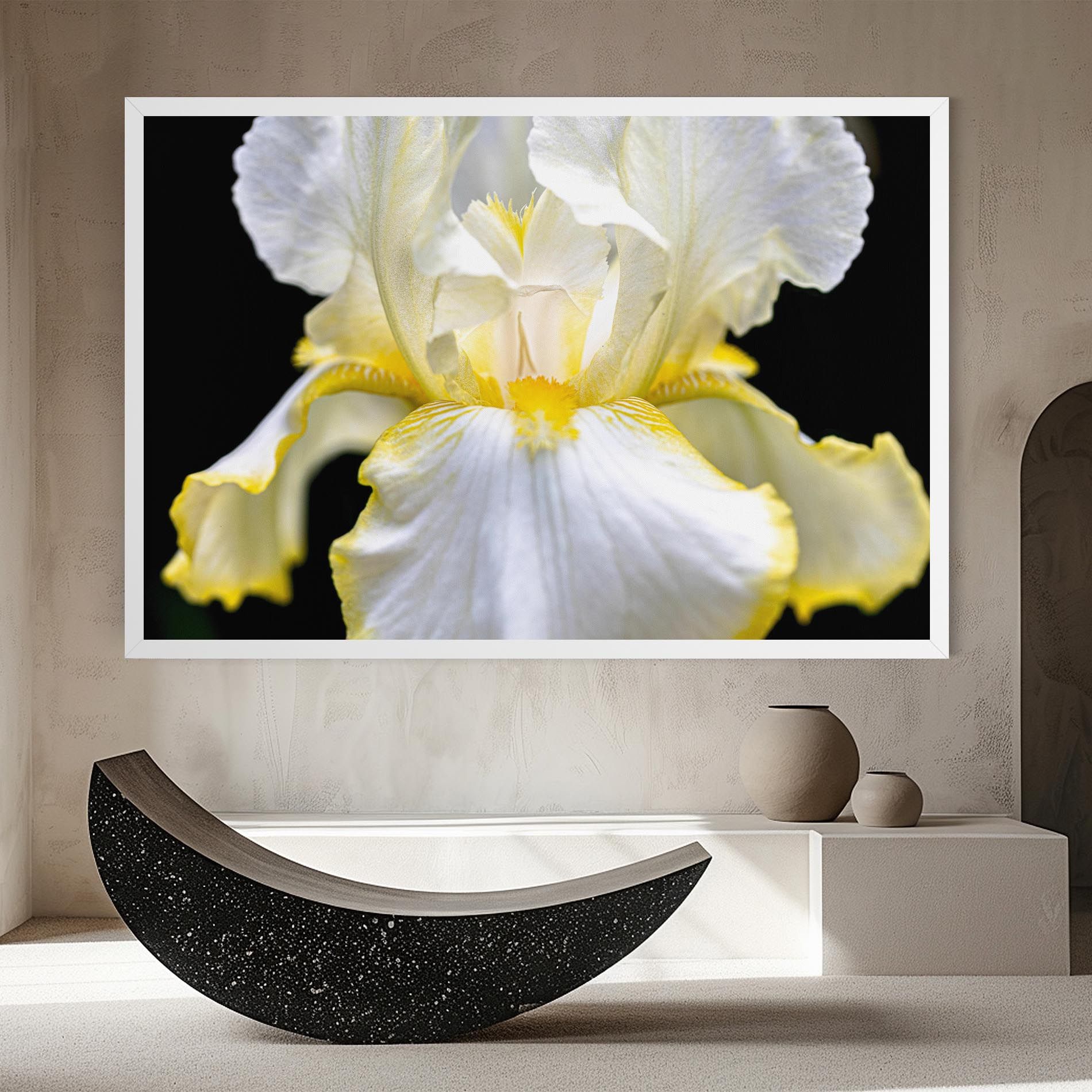 White Yellow Iris mockup 8