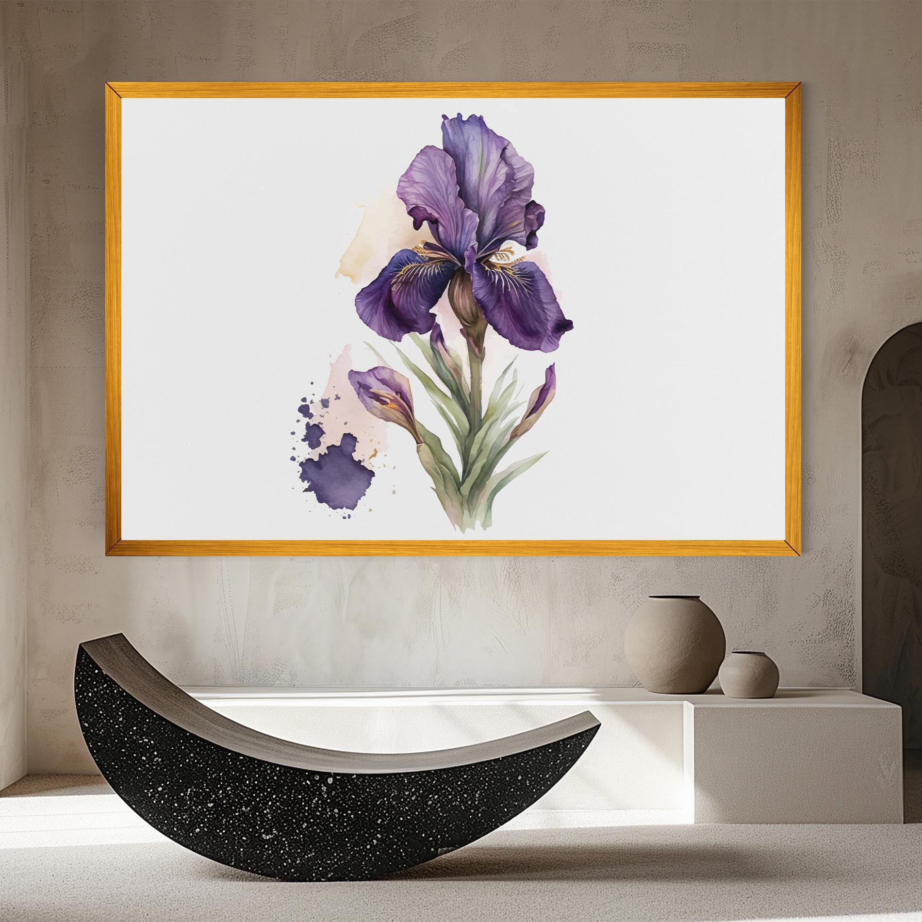 Leinwandbild Beautiful Purple Iris mockup 8