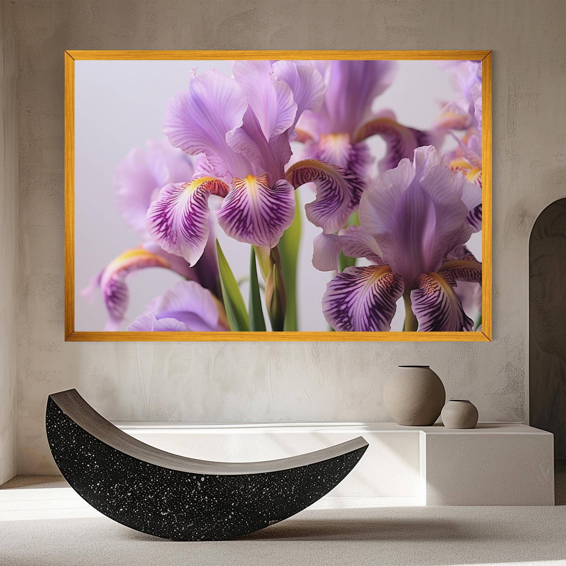 Leinwandbild Iris In Vase mockup 8
