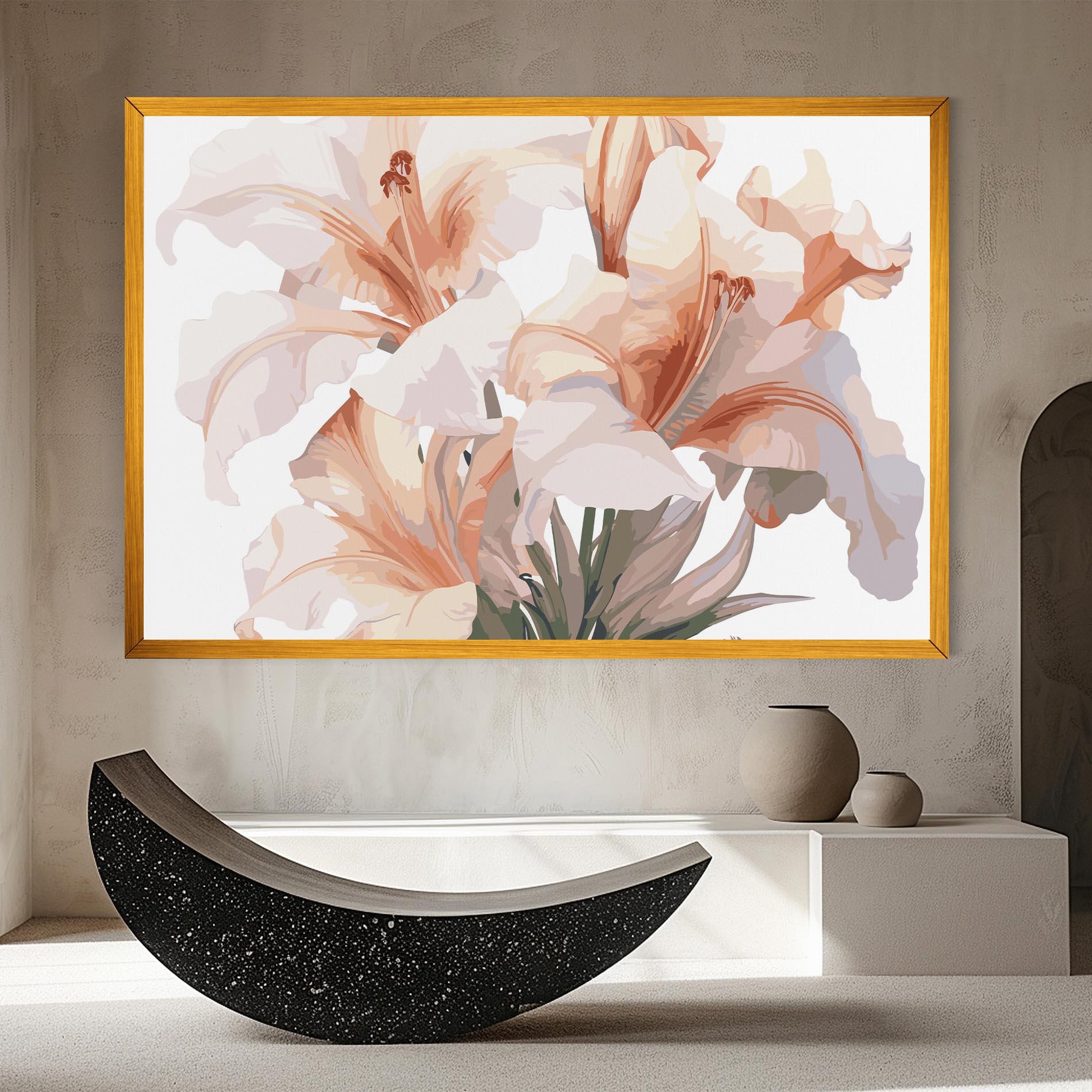Leinwandbild Light Orange Iris mockup 8