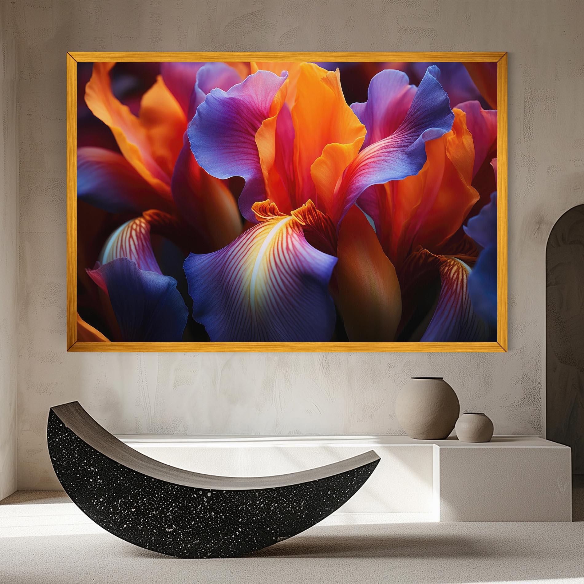 Leinwandbild Orange Purple Iris mockup 8