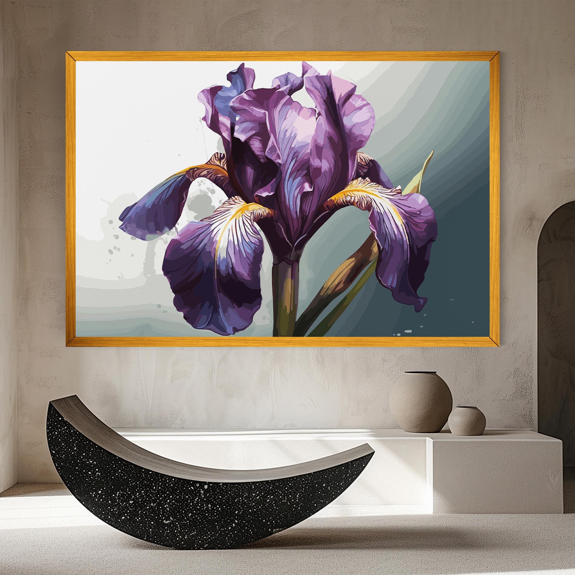 Leinwandbild Purple Blue Iris mockup 8