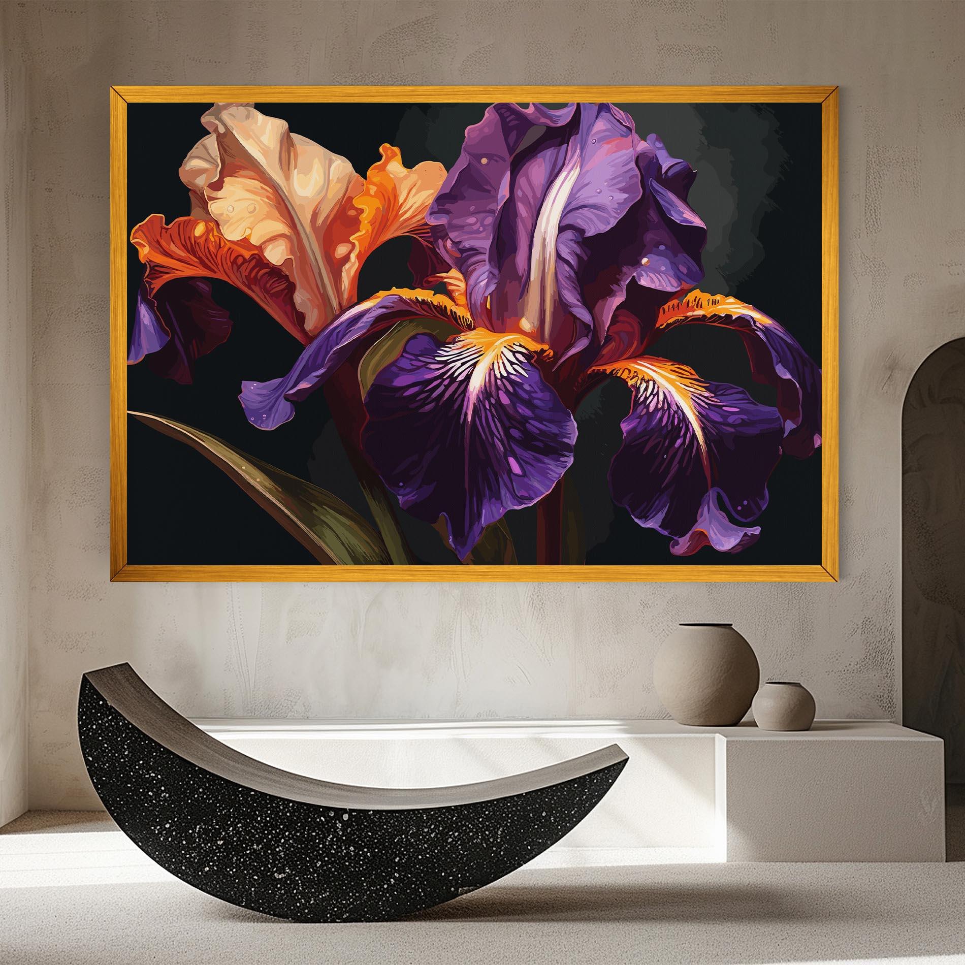 Leinwandbild Purple Orange Iris mockup 8