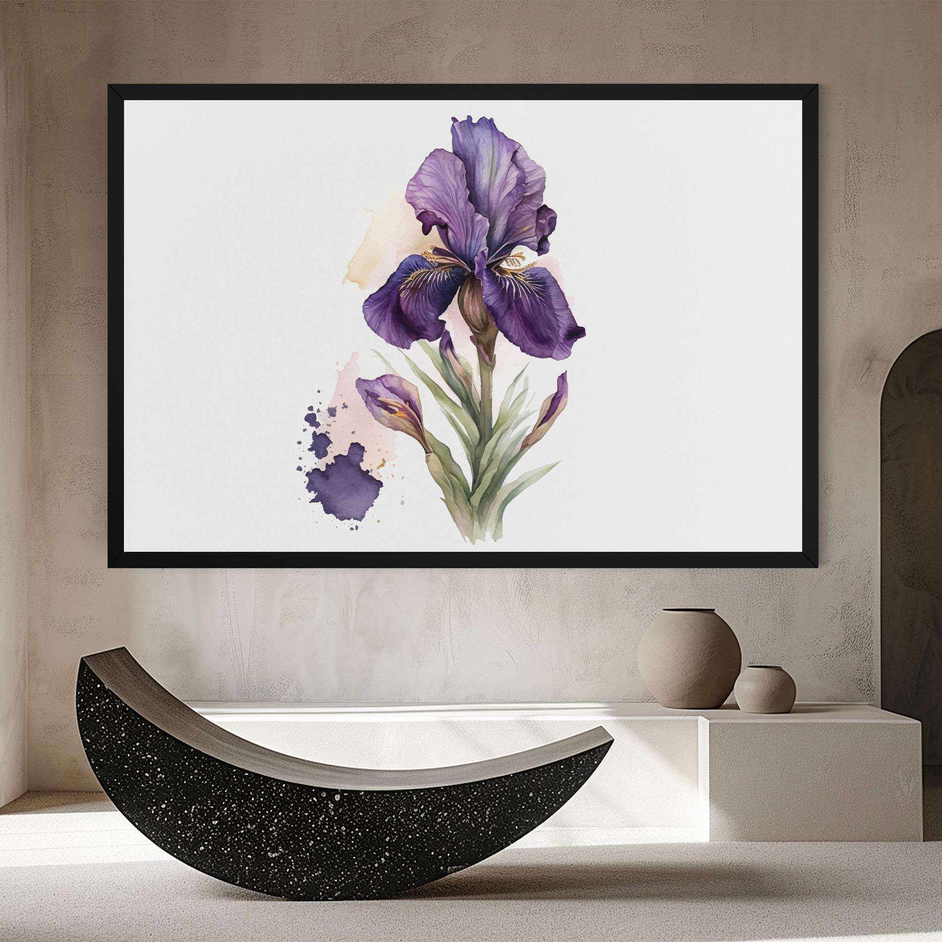 Leinwandbild Beautiful Purple Iris mockup 8