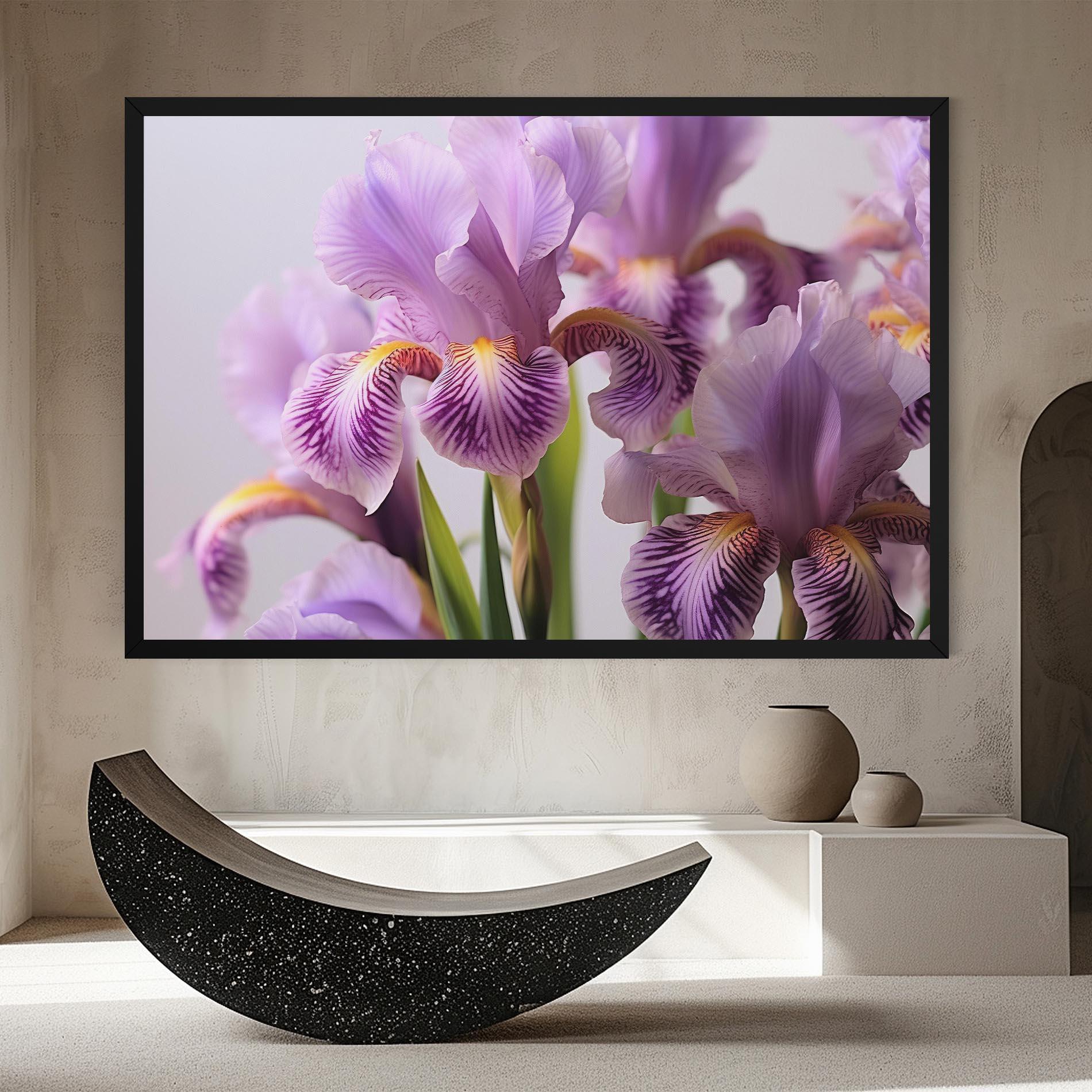 Leinwandbild Iris In Vase mockup 8