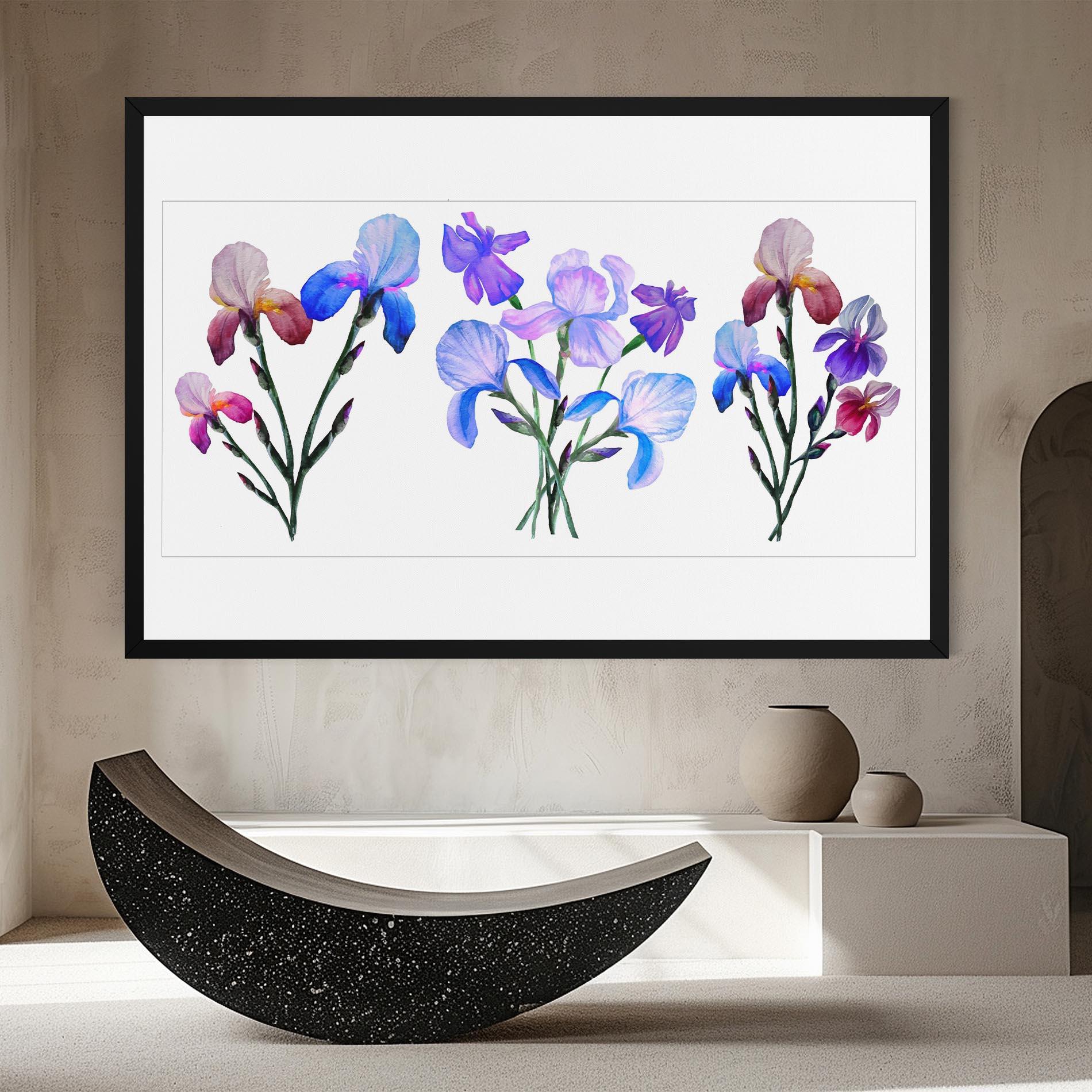 Leinwandbild Iris Set mockup 8