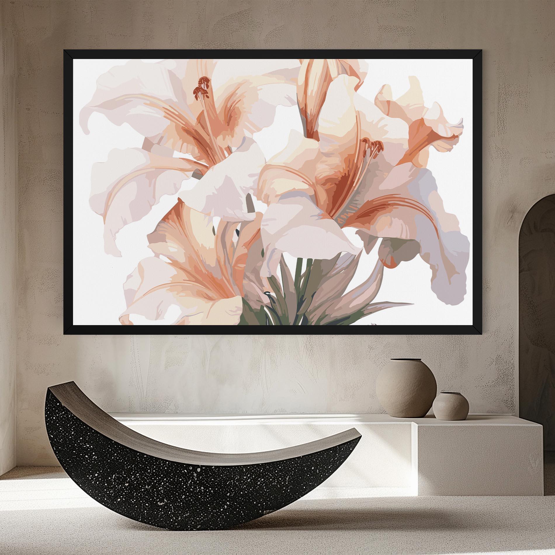 Leinwandbild Light Orange Iris mockup 8