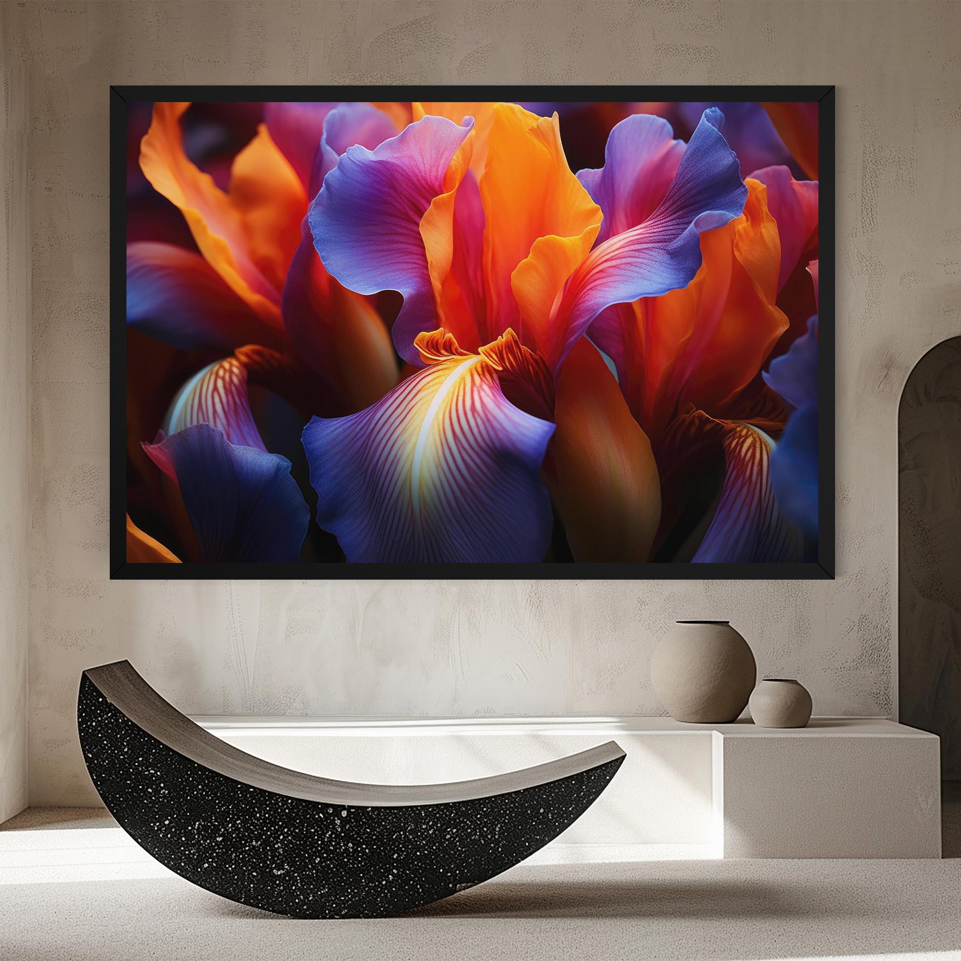 Leinwandbild Orange Purple Iris mockup 8