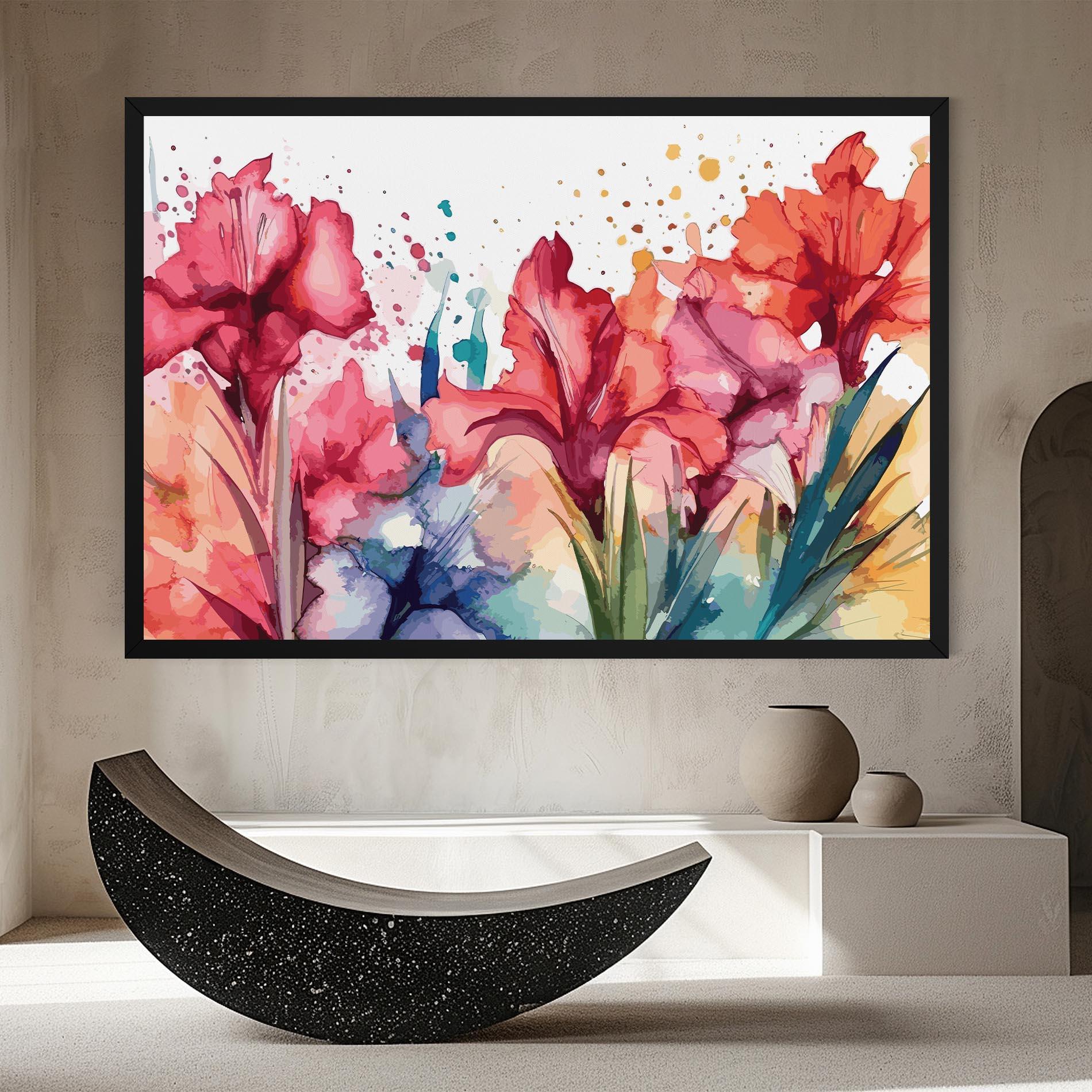 Leinwandbild Pink Blue Iris mockup 8