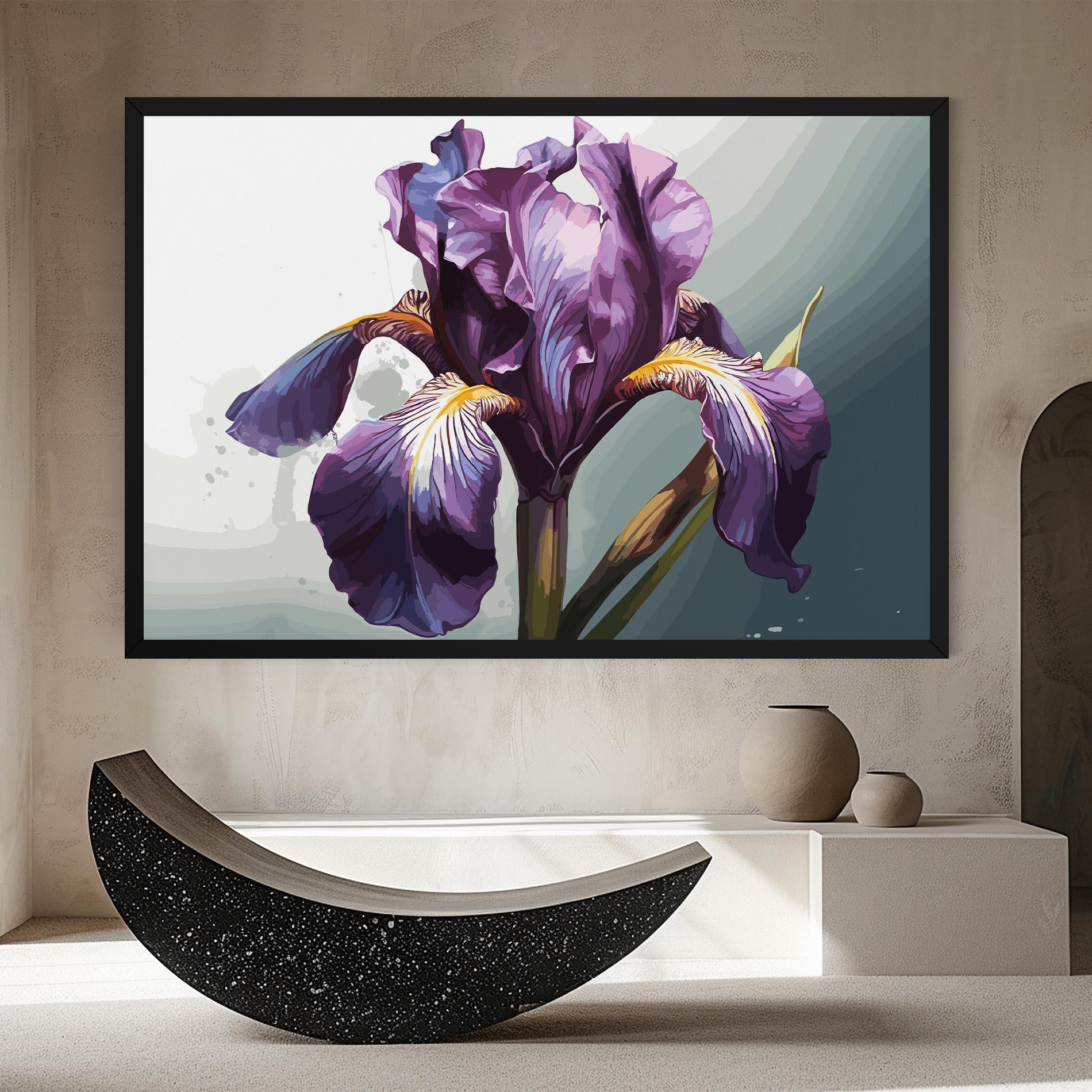 Leinwandbild Purple Blue Iris mockup 8