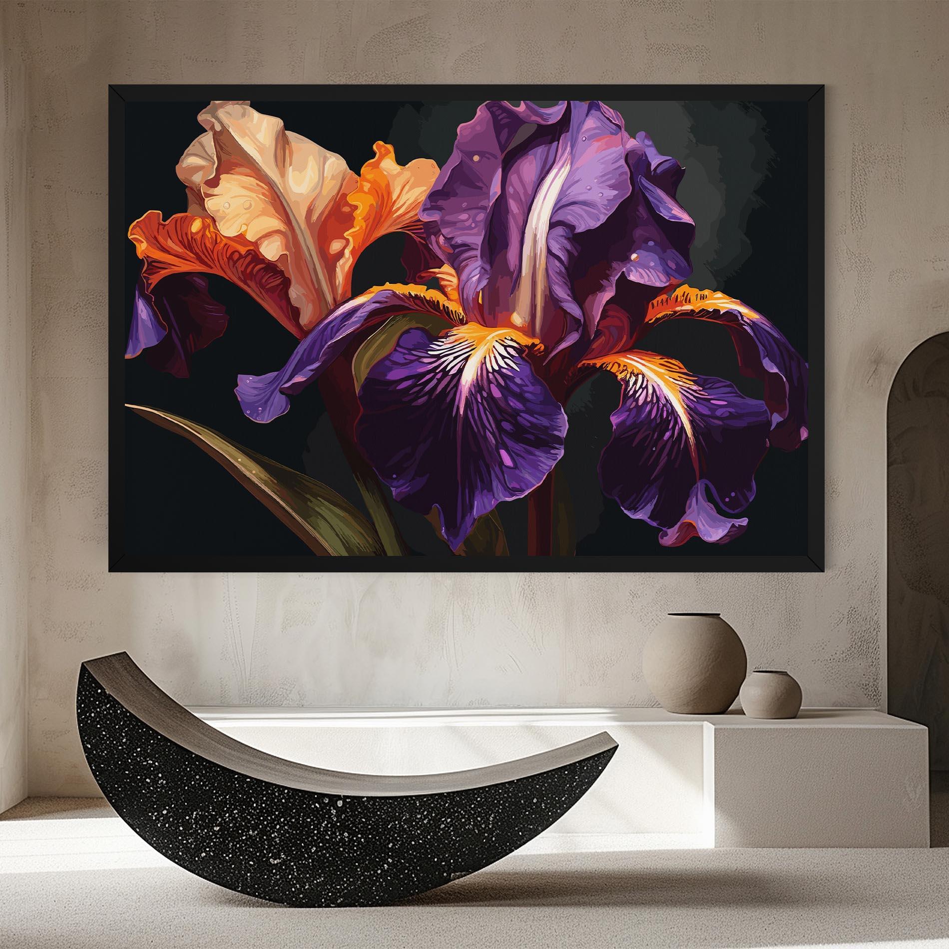 Leinwandbild Purple Orange Iris mockup 8