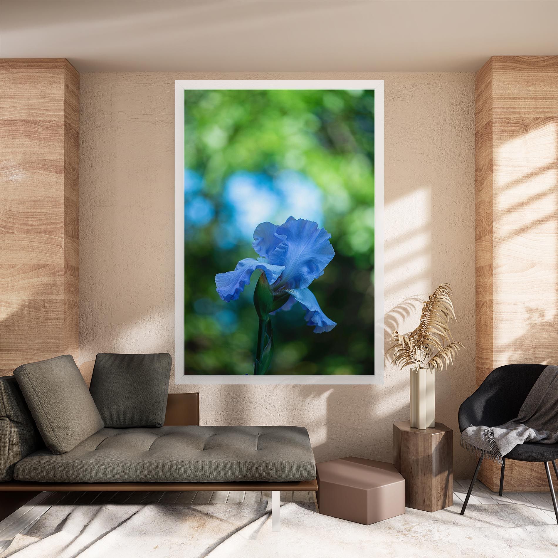 Blue Iris In The Garden mockup 8