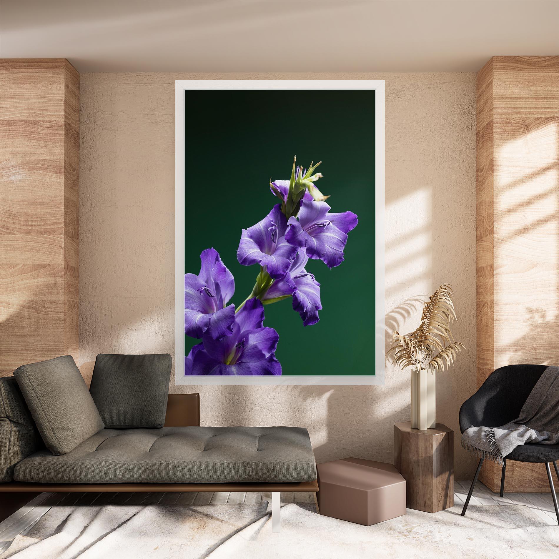 Leinwandbild Iris On Green mockup 8