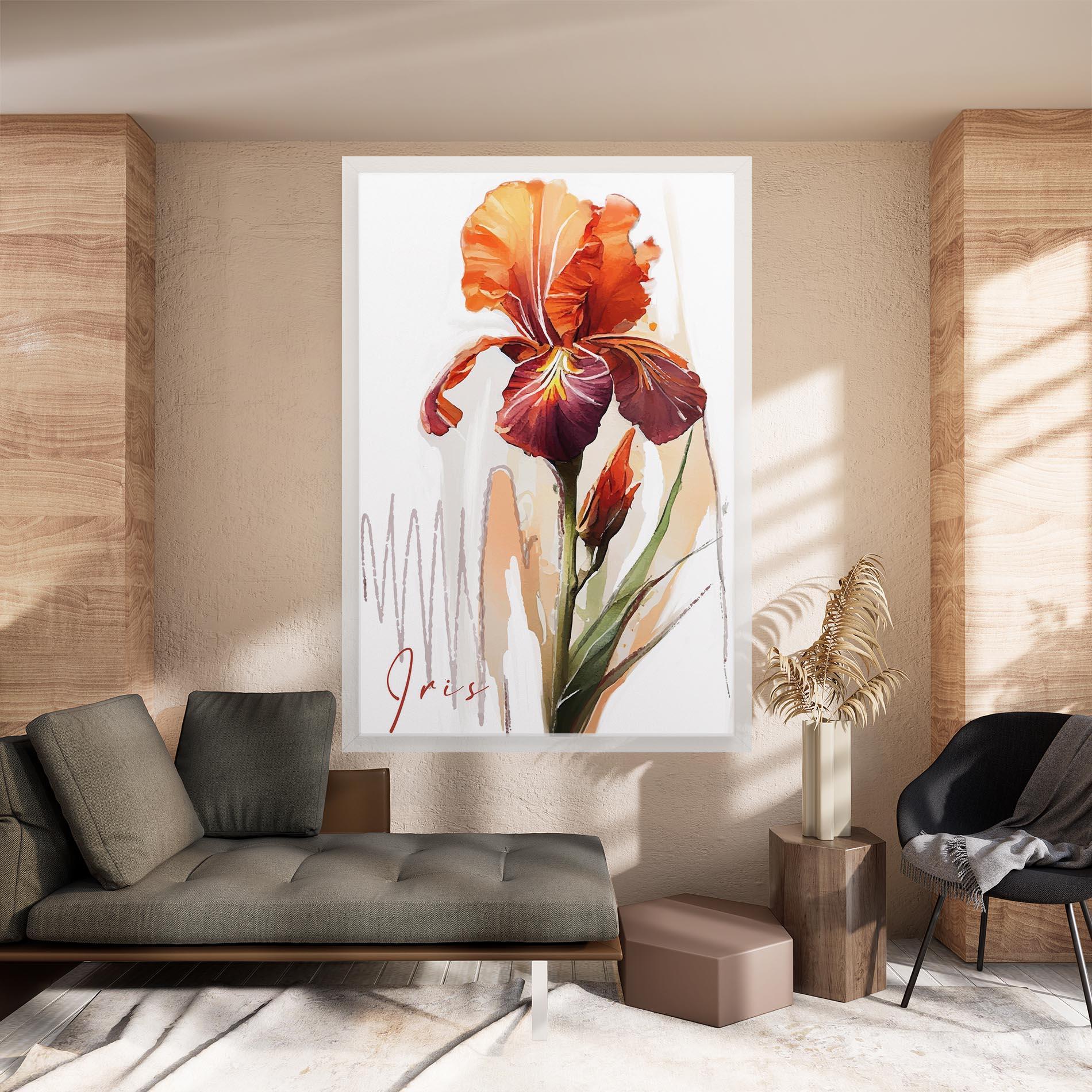 Leinwandbild Orange Iris mockup 8