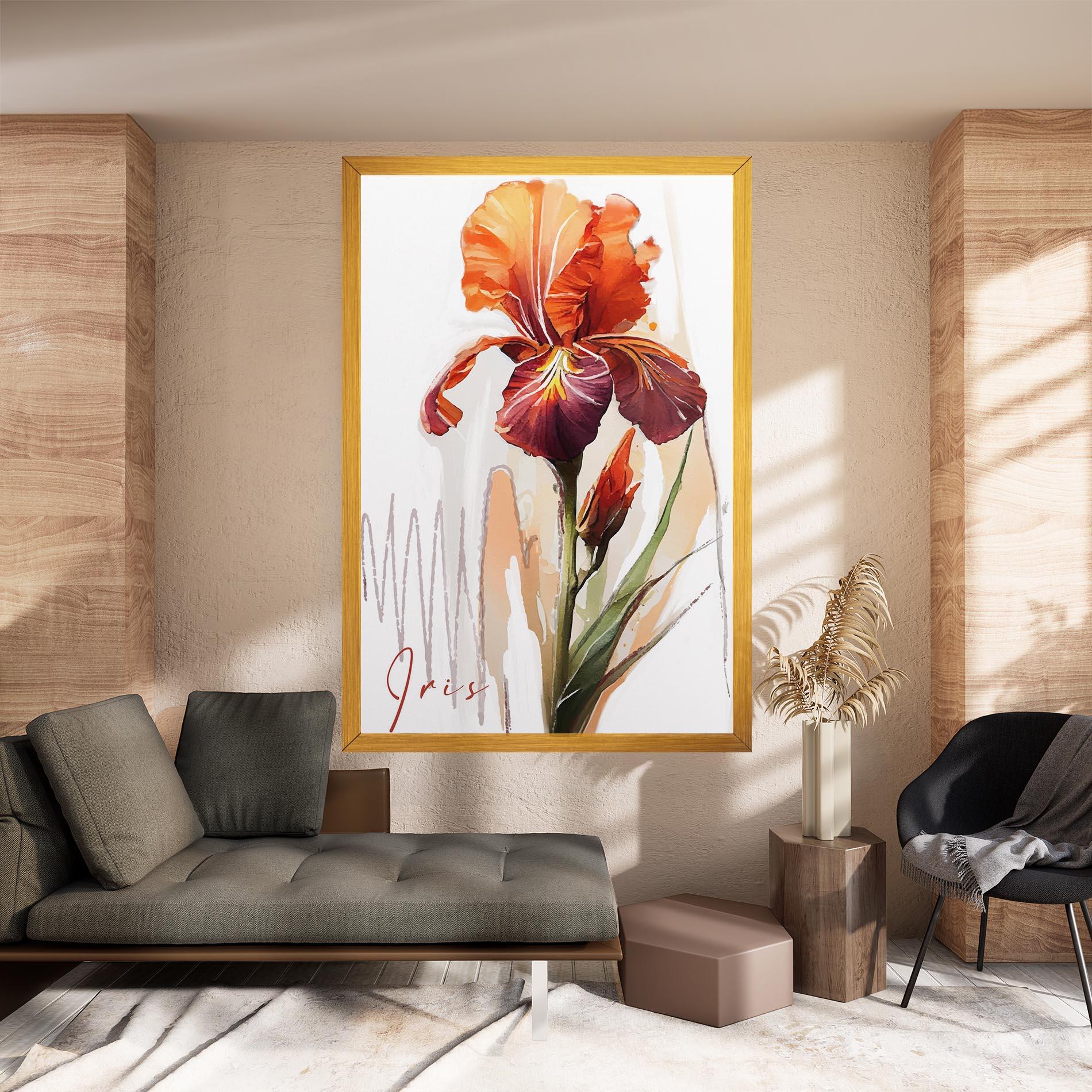 Leinwandbild Orange Iris mockup 8