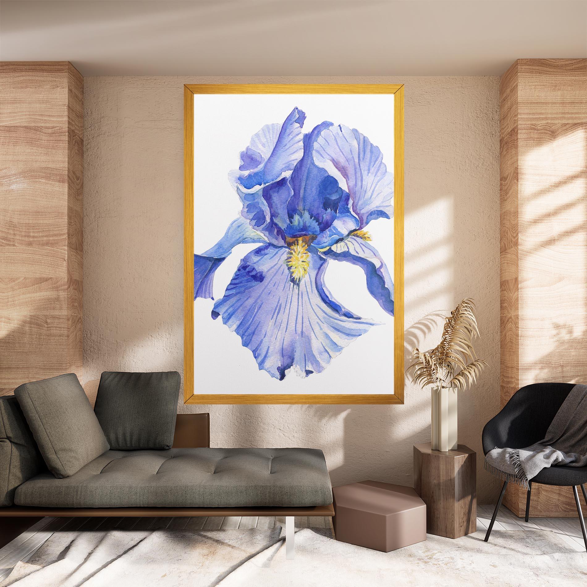 Leinwandbild Purple Iris On White mockup 8