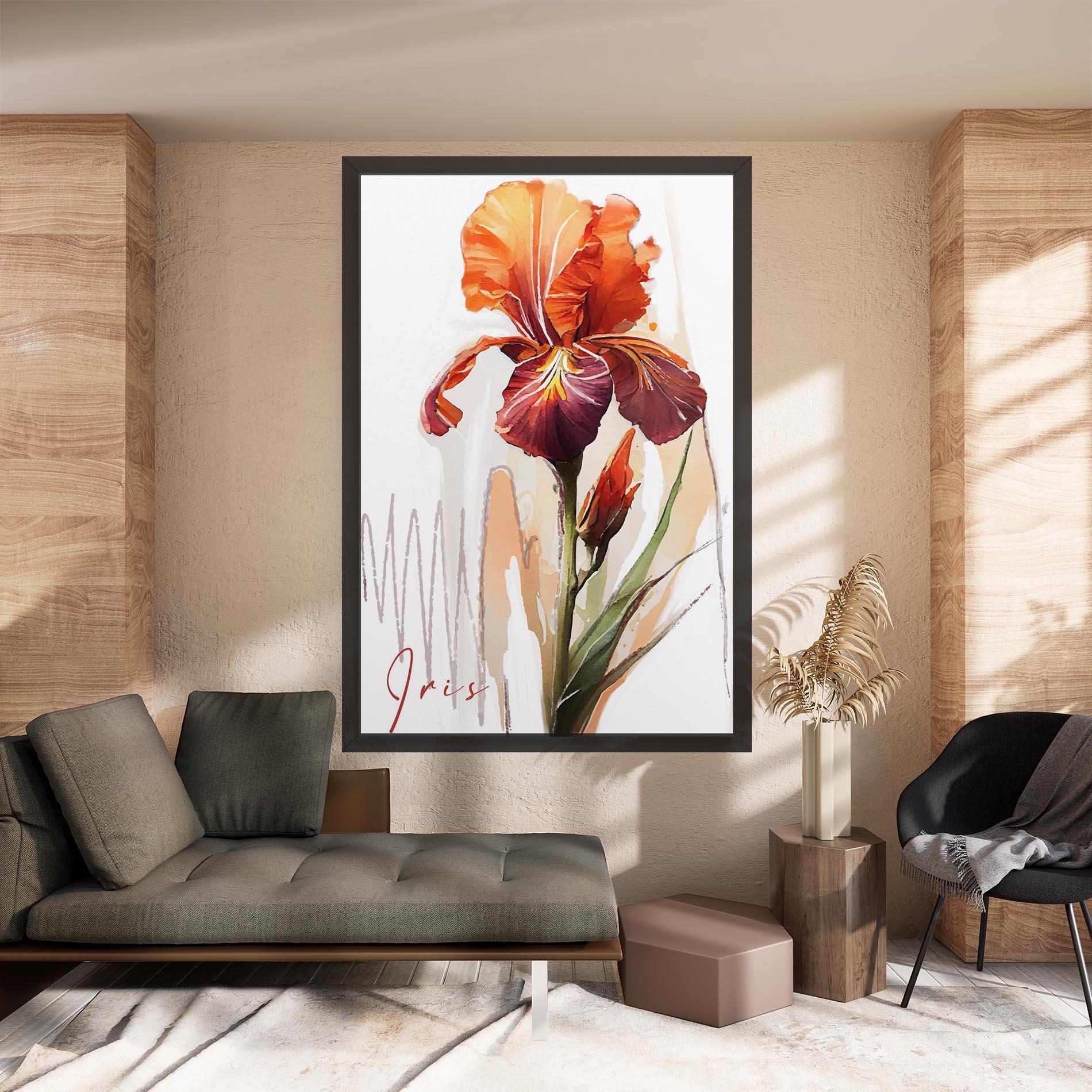 Leinwandbild Orange Iris mockup 8