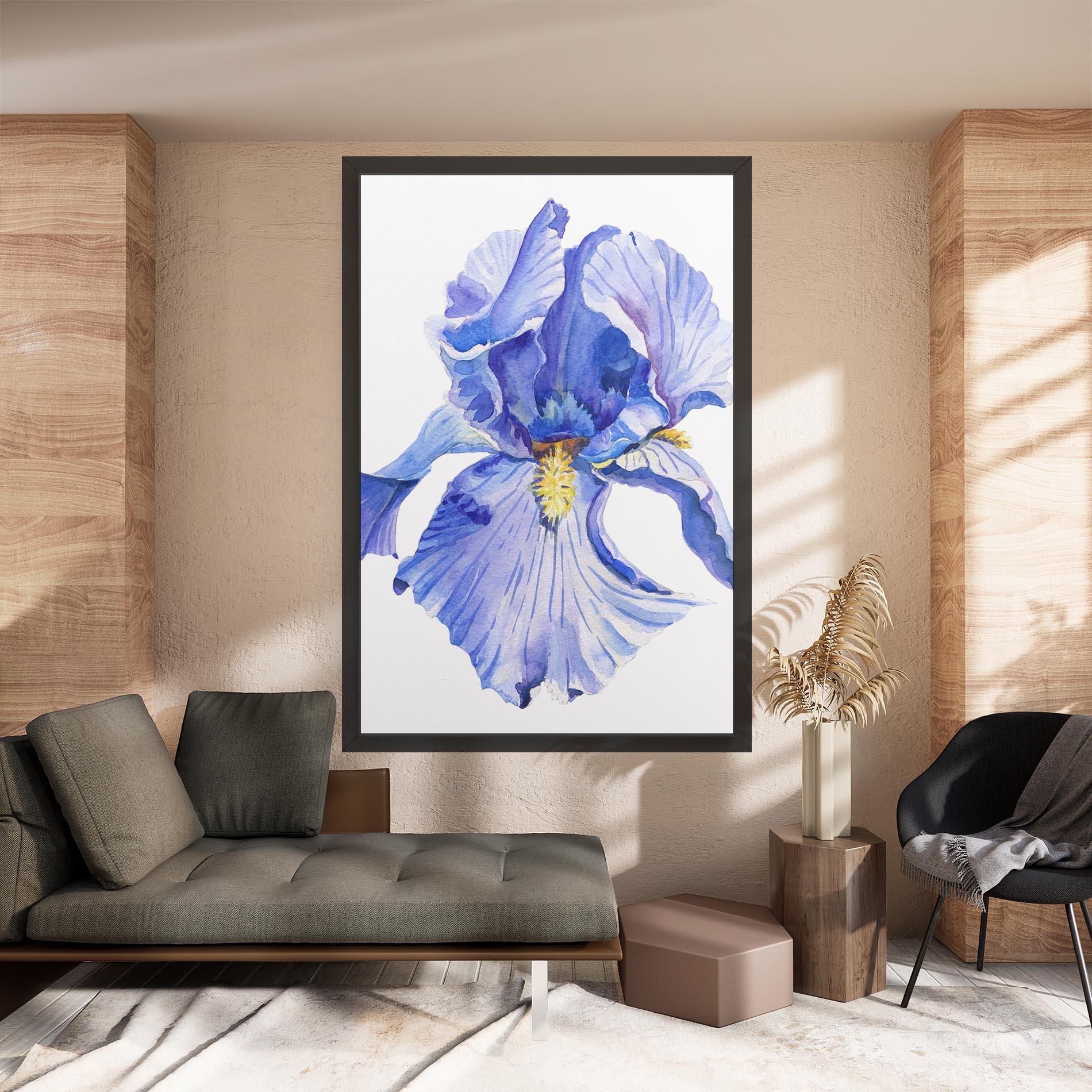 Leinwandbild Purple Iris On White mockup 8