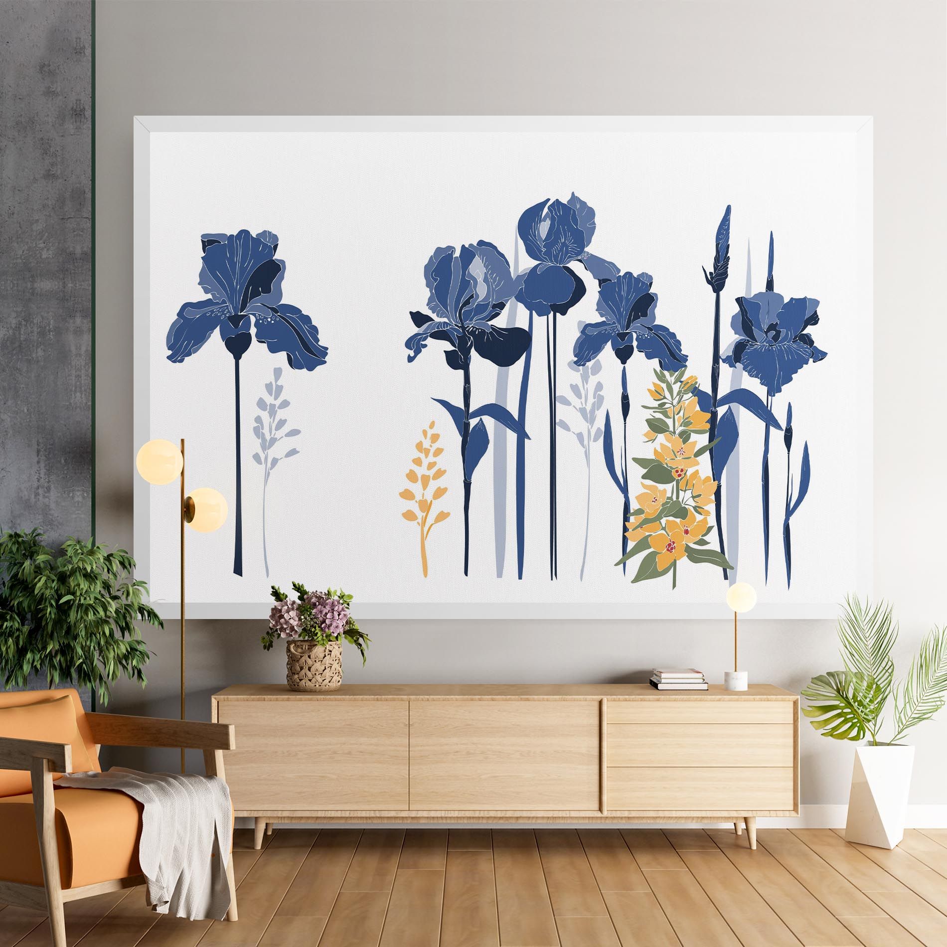 Iris Blue Art mockup 9