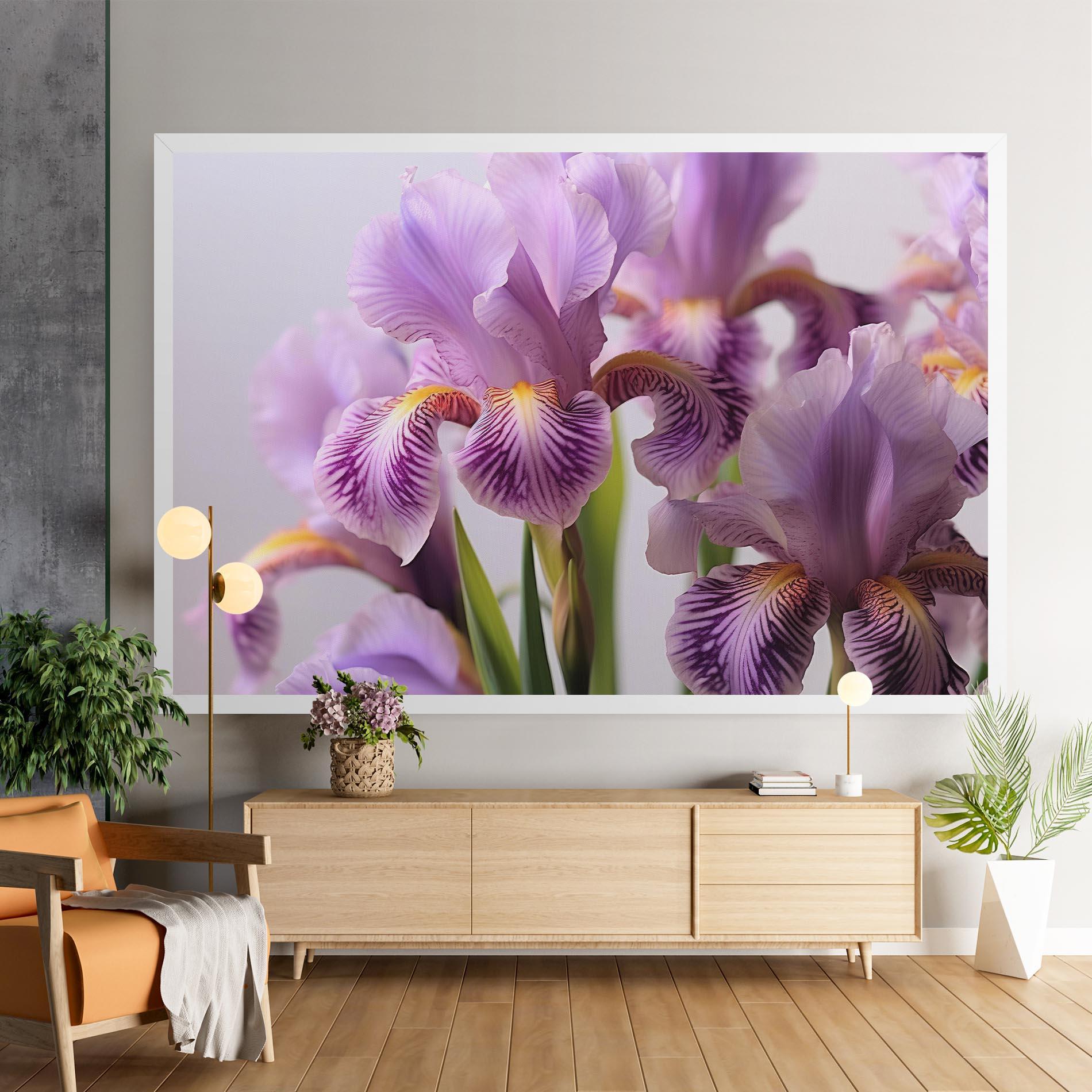 Leinwandbild Iris In Vase mockup 9