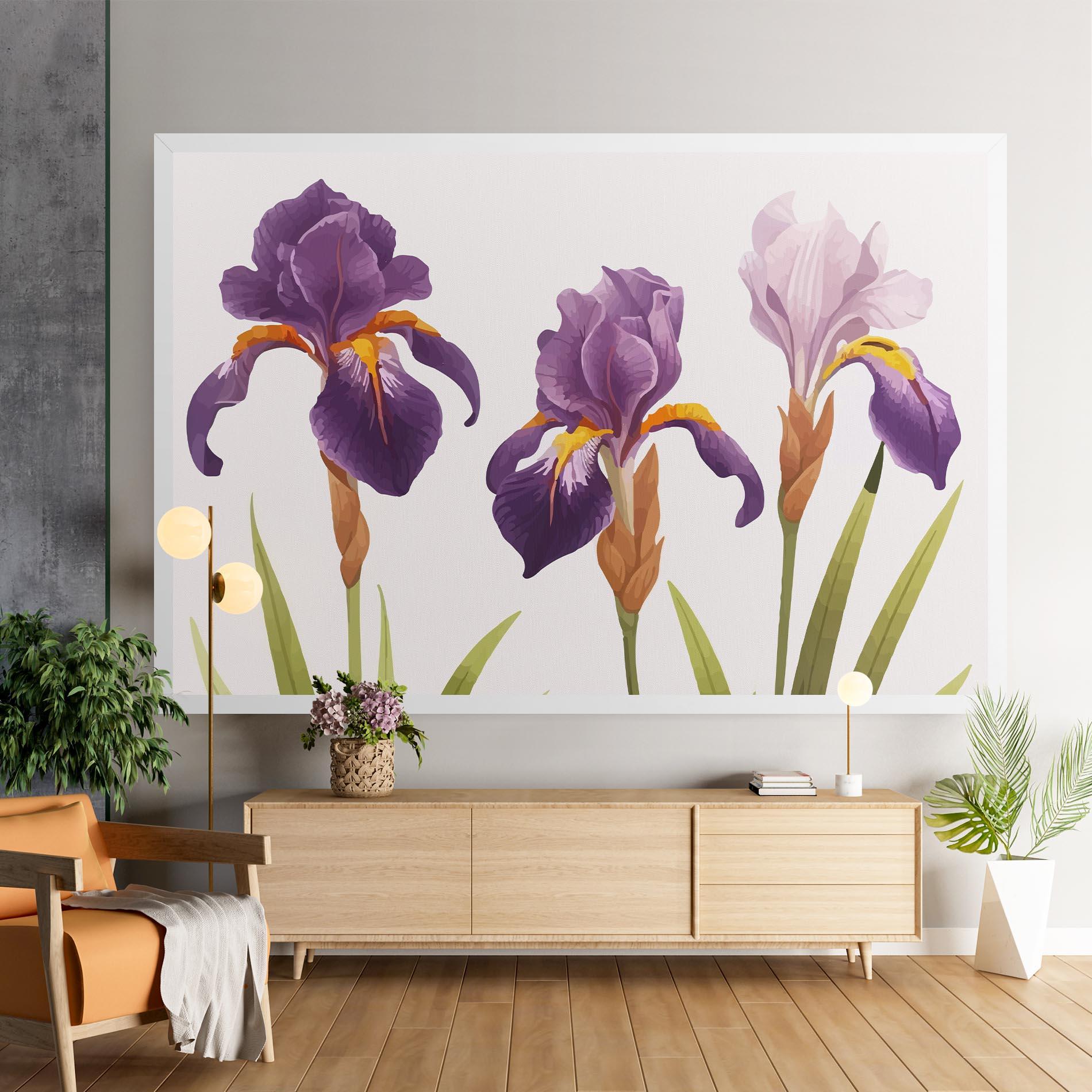 Leinwandbild Iris Leaf mockup 9