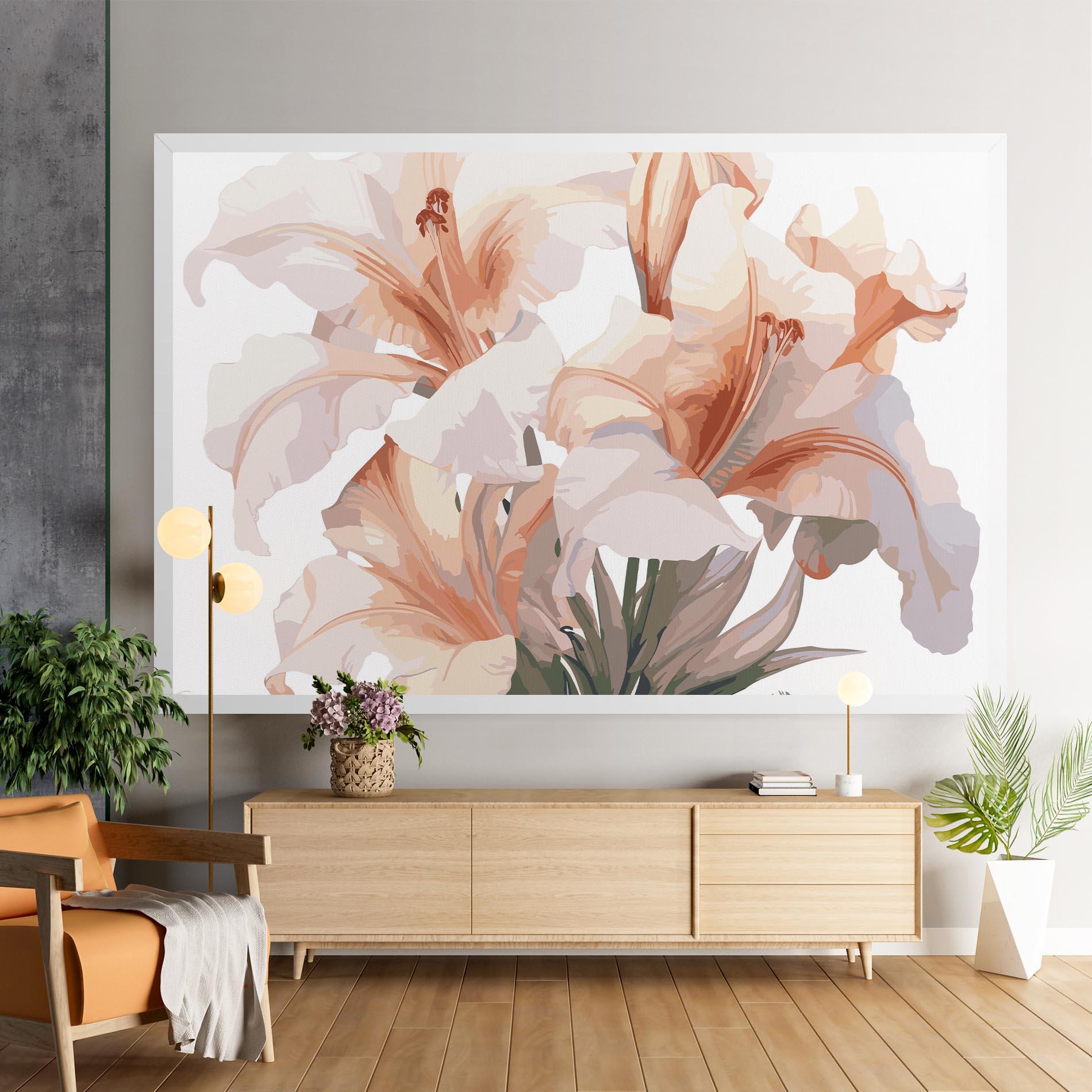 Leinwandbild Light Orange Iris mockup 9
