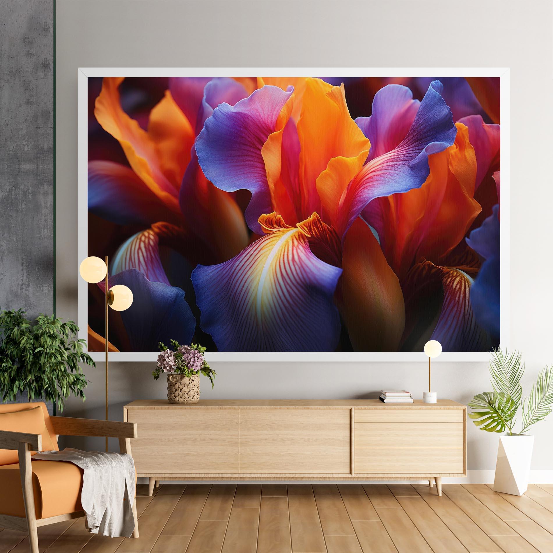 Leinwandbild Orange Purple Iris mockup 9