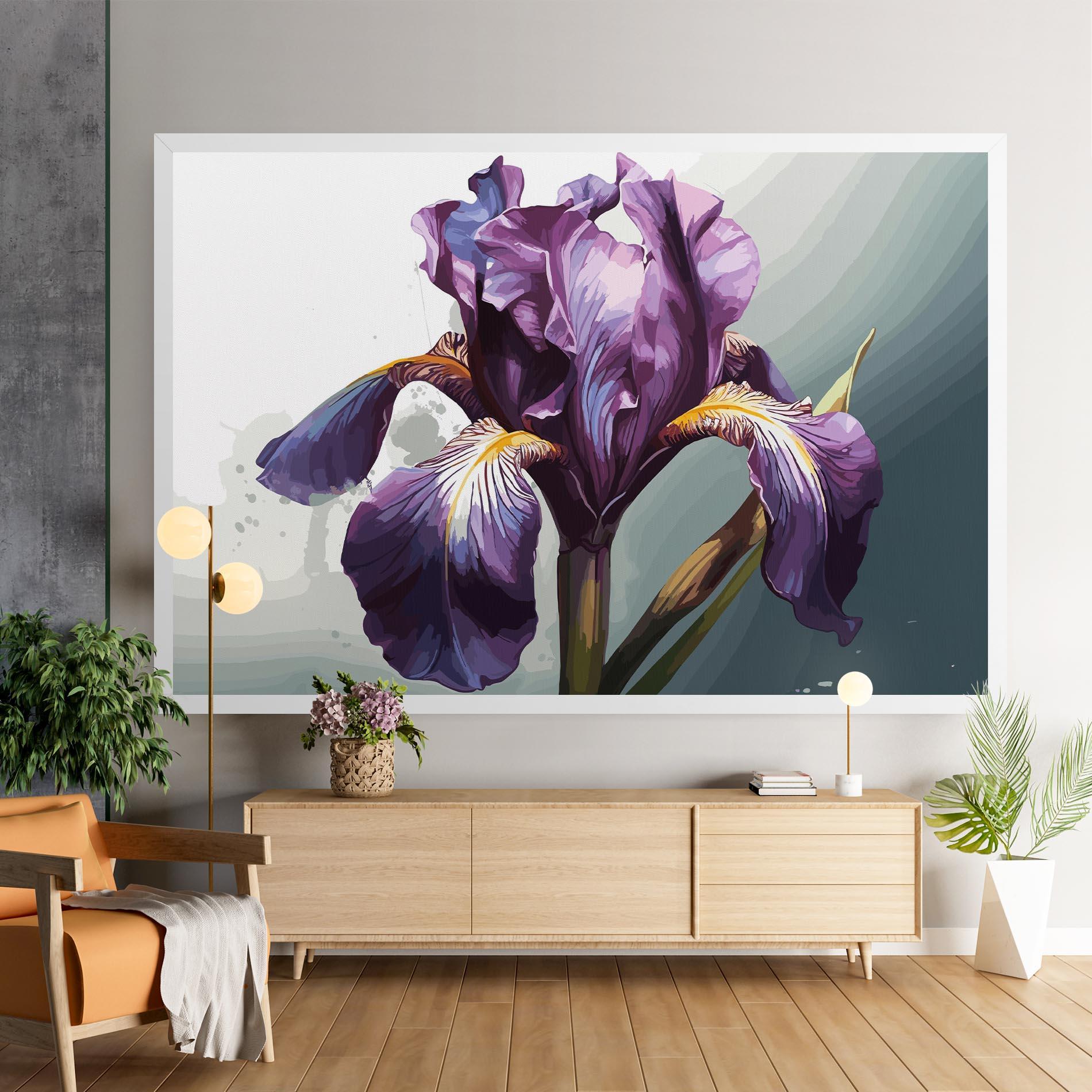 Leinwandbild Purple Blue Iris mockup 9