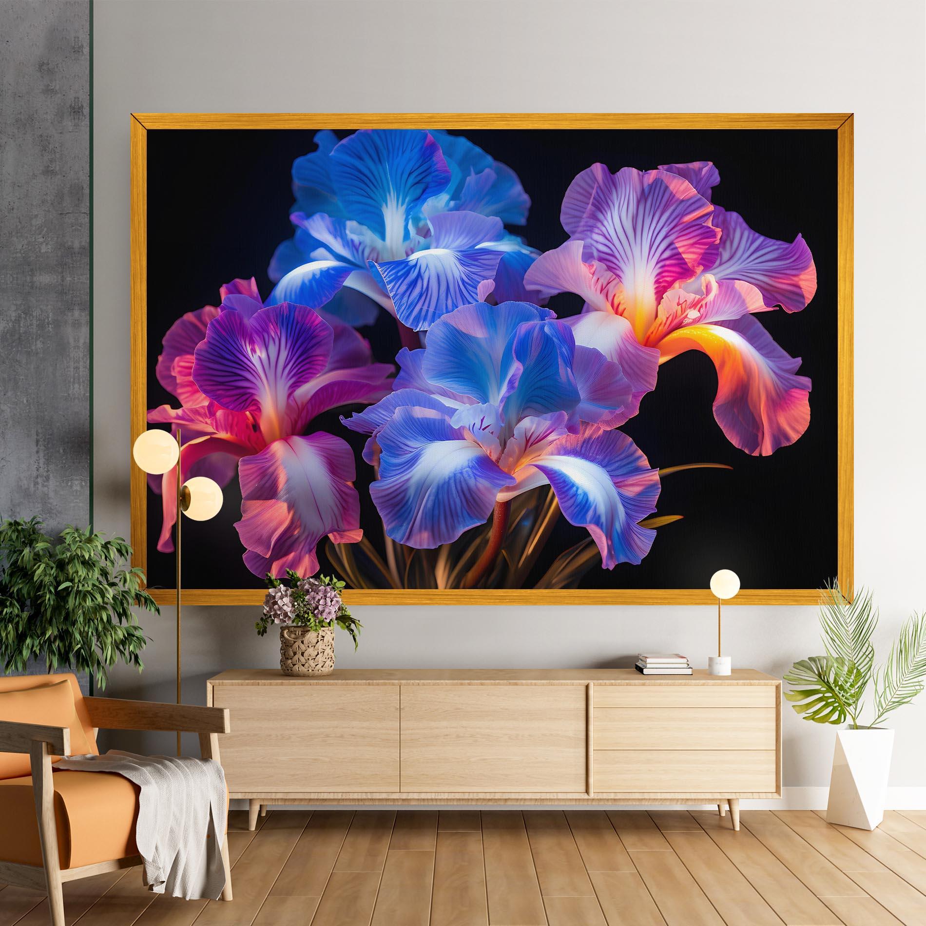 Leinwandbild Blue Light Iris mockup 9