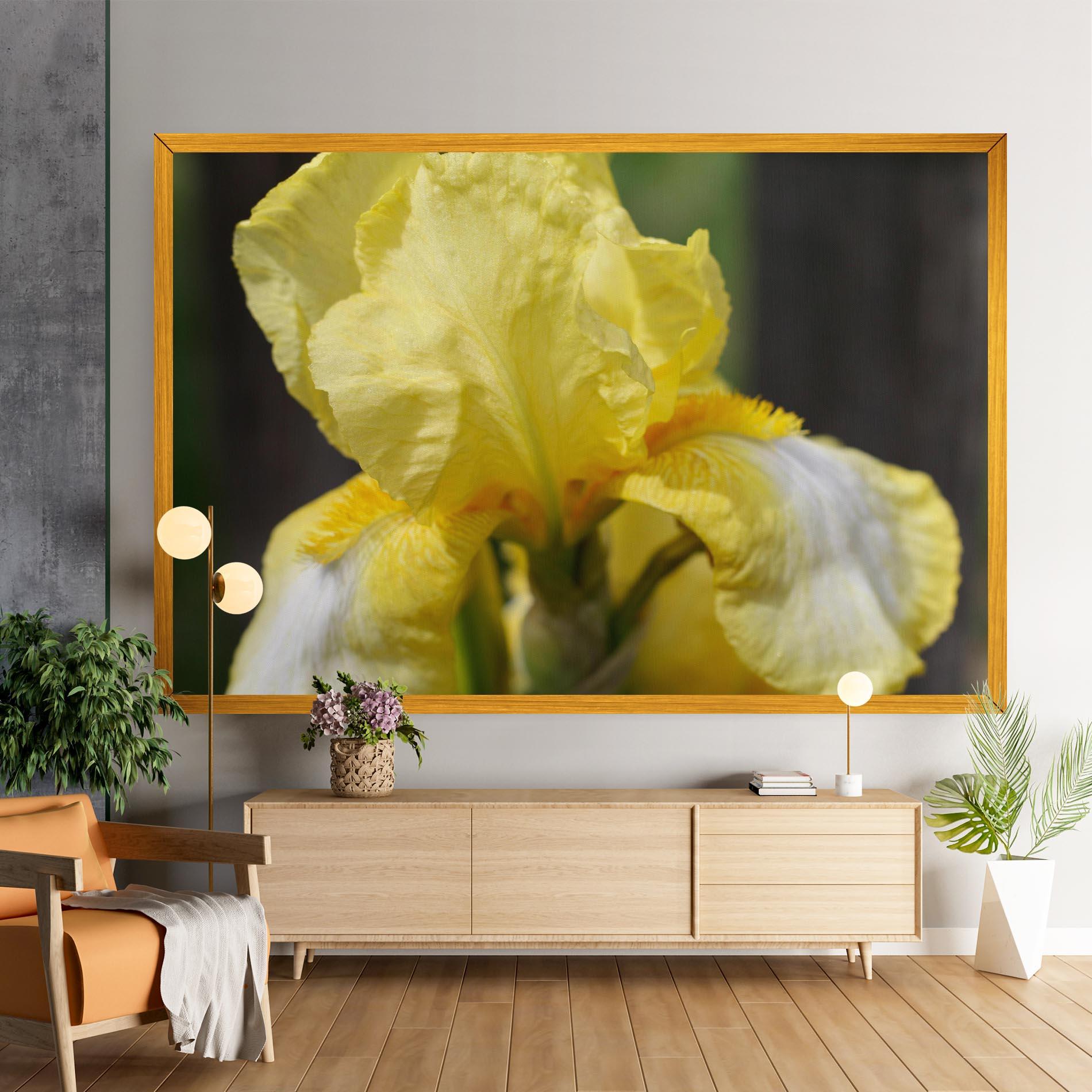 Leinwandbild Garden Yellow Iris mockup 9