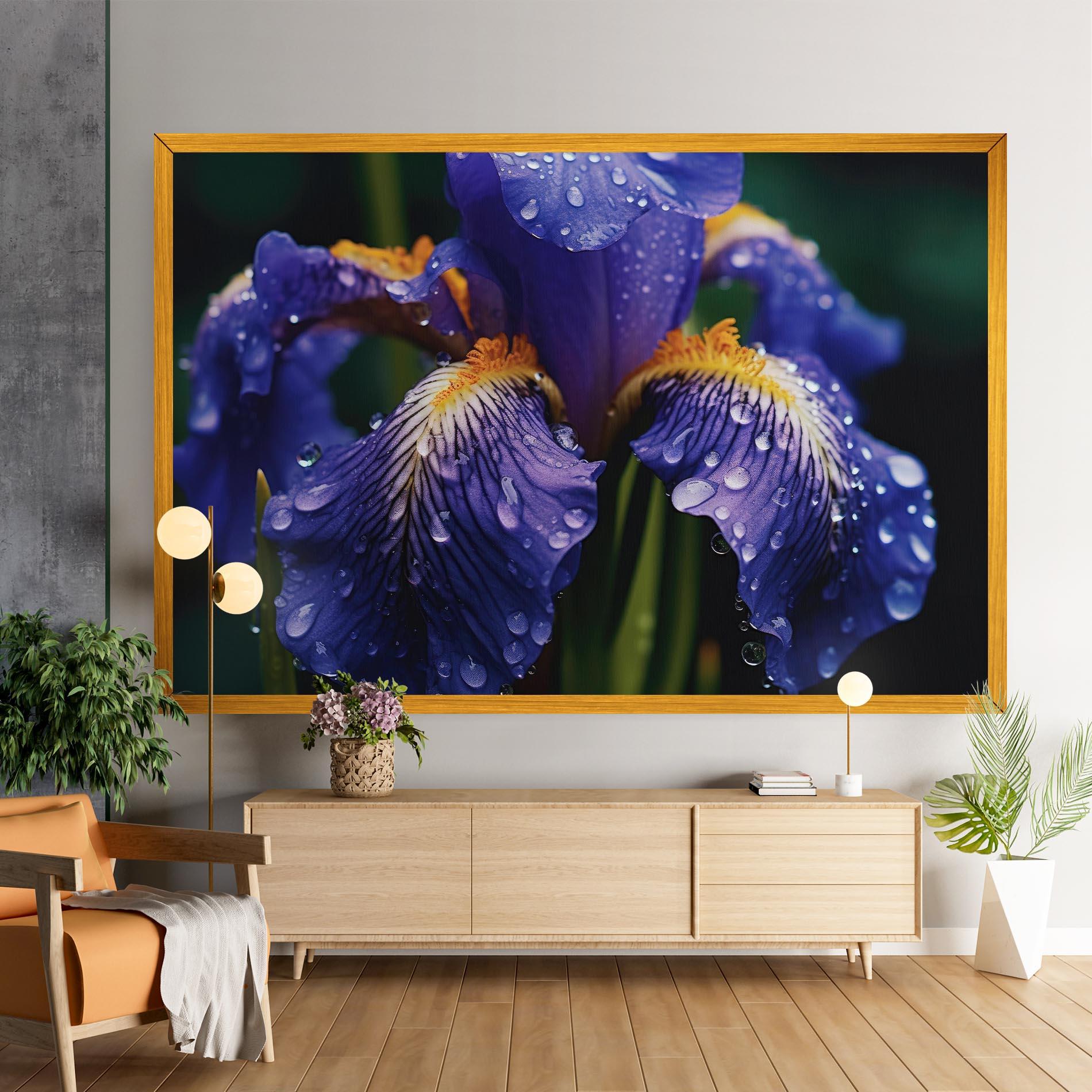Leinwandbild Iris After Rain mockup 9