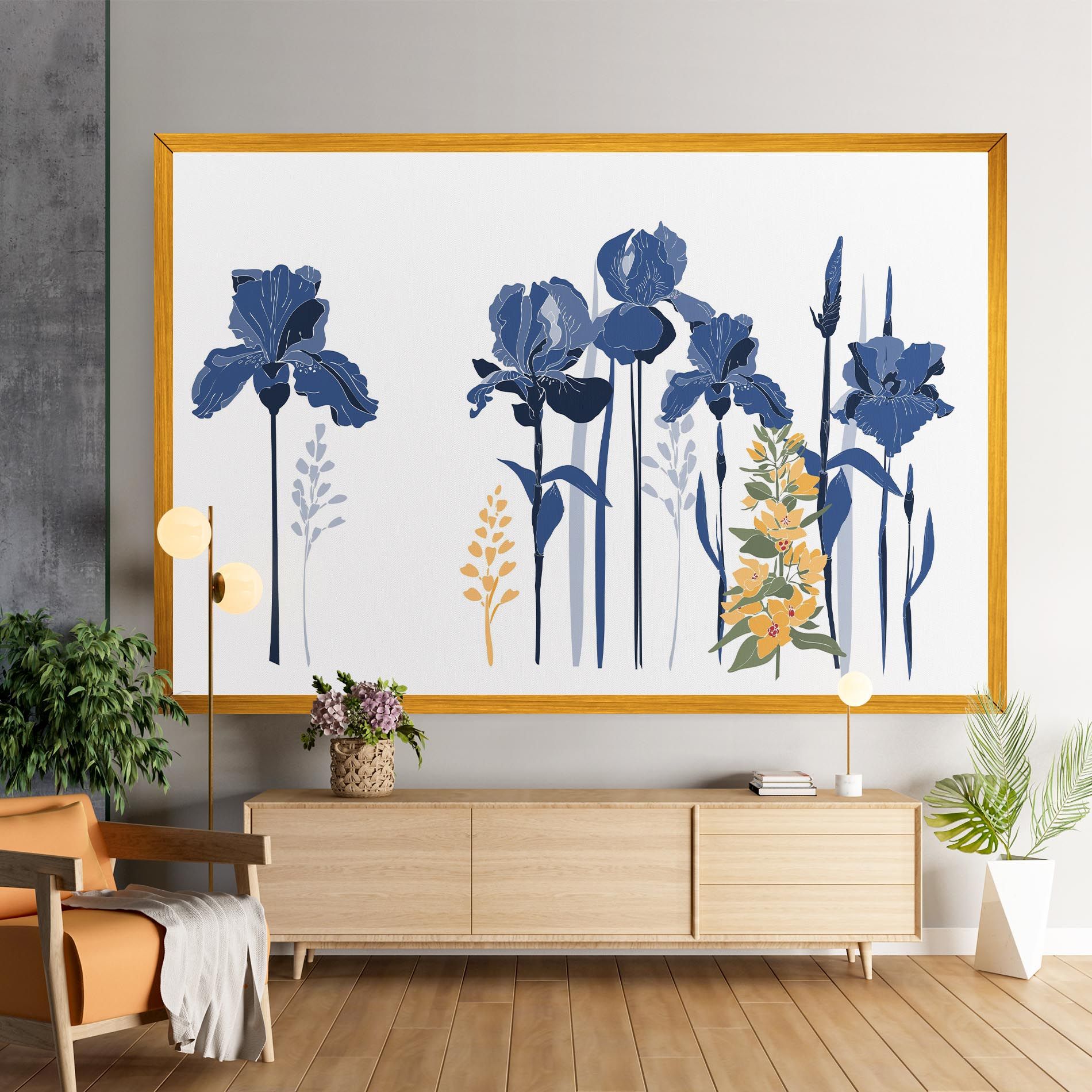 Iris Blue Art mockup 9