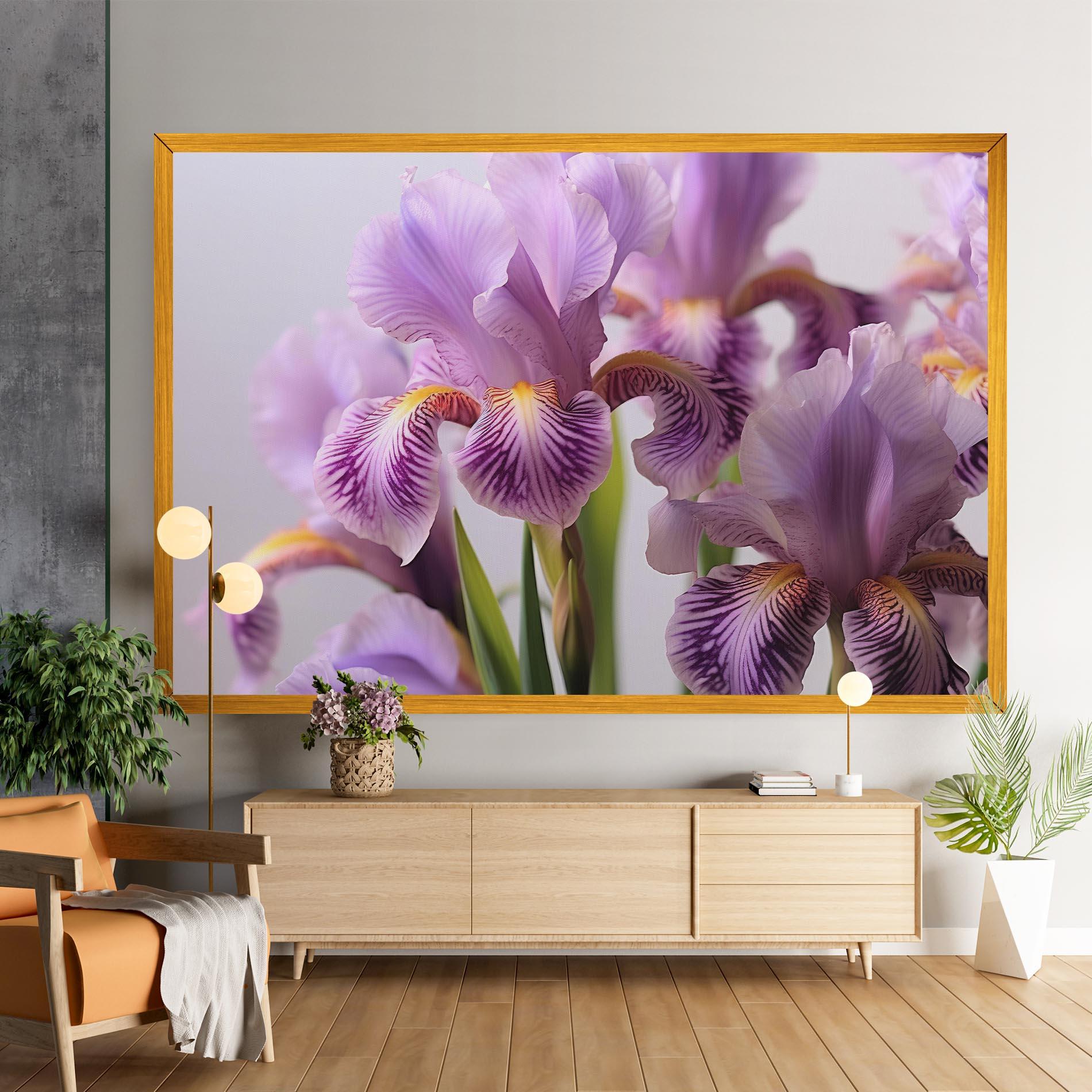 Leinwandbild Iris In Vase mockup 9