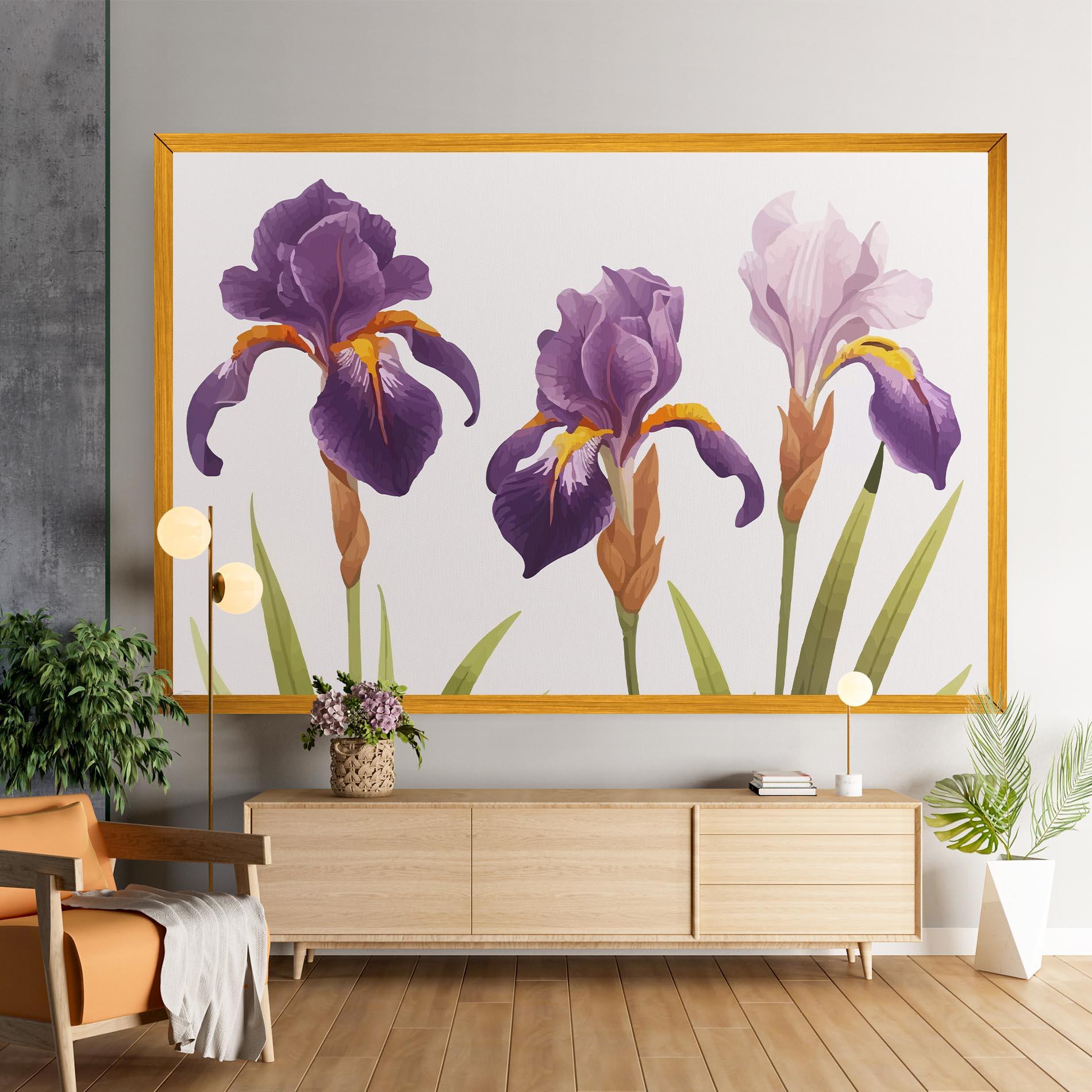 Leinwandbild Iris Leaf mockup 9