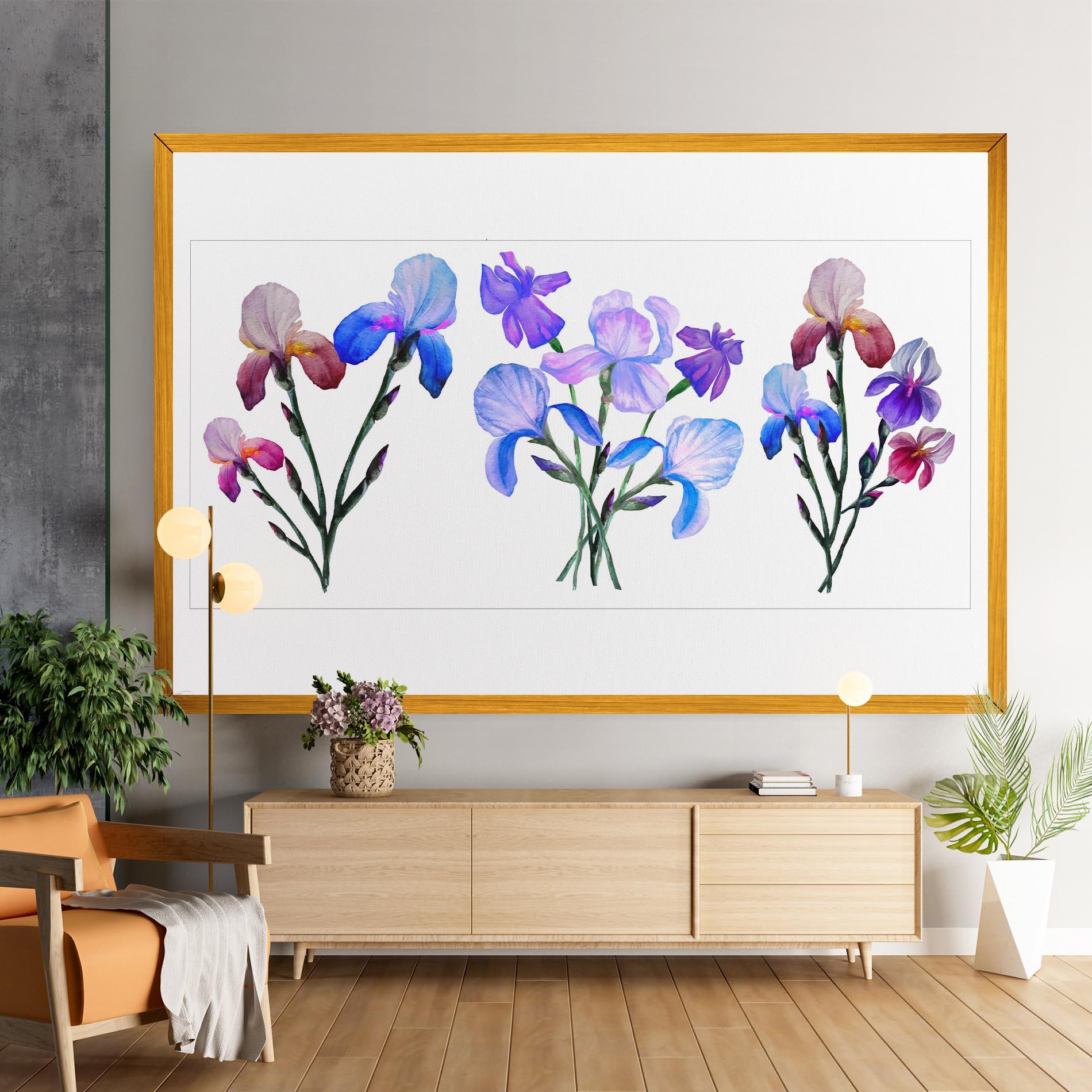 Leinwandbild Iris Set mockup 9