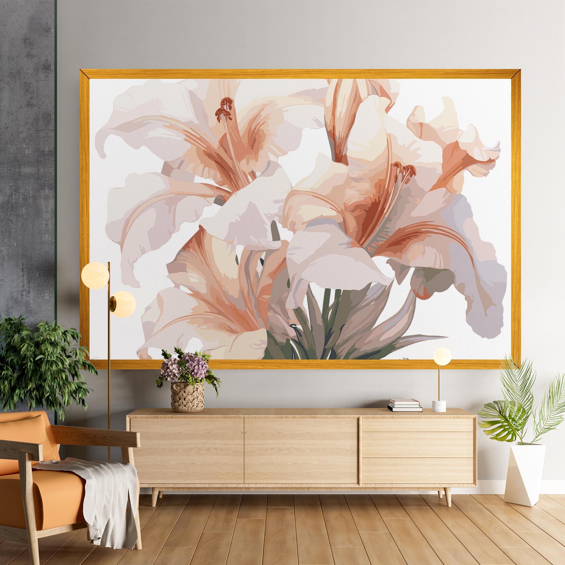 Leinwandbild Light Orange Iris mockup 9