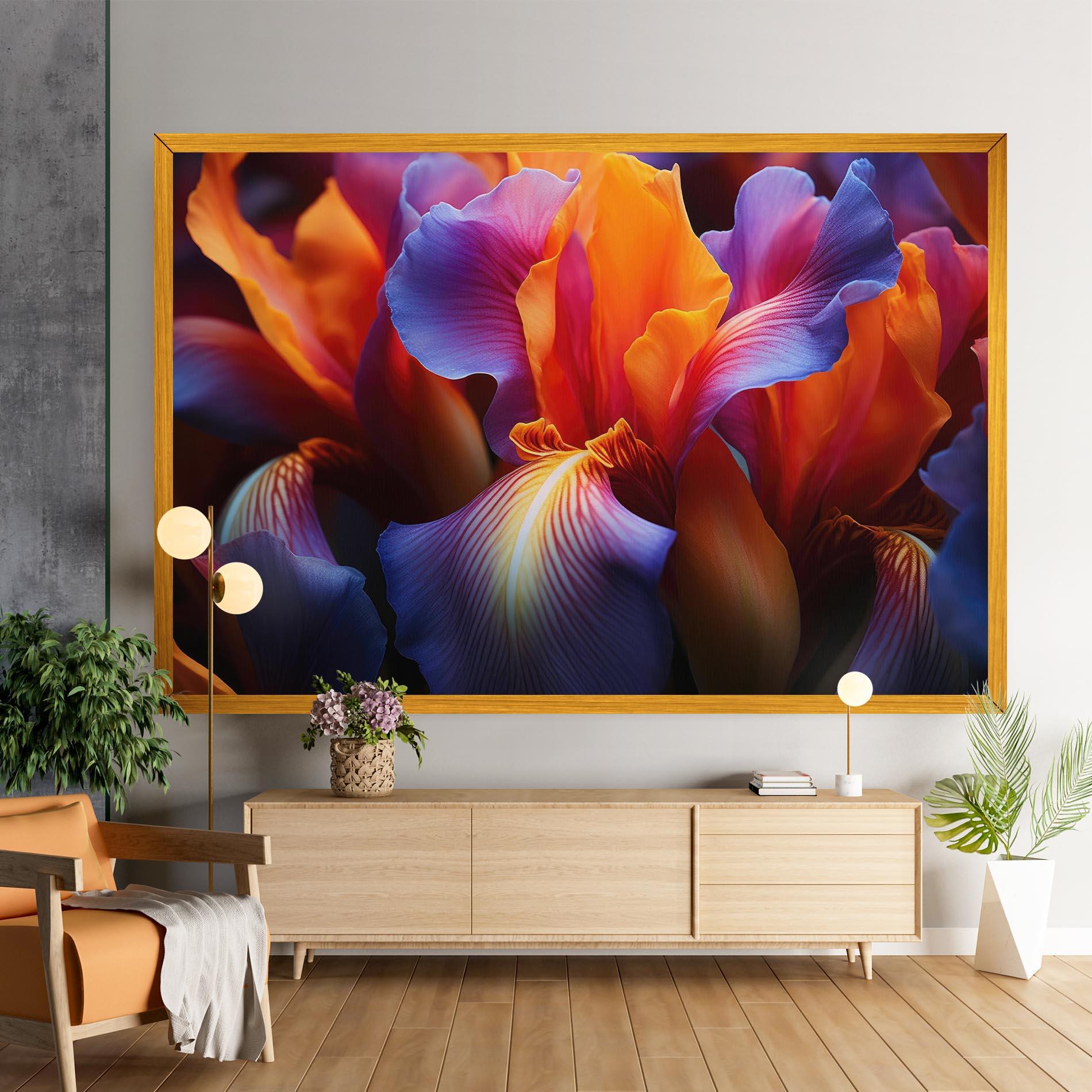 Leinwandbild Orange Purple Iris mockup 9