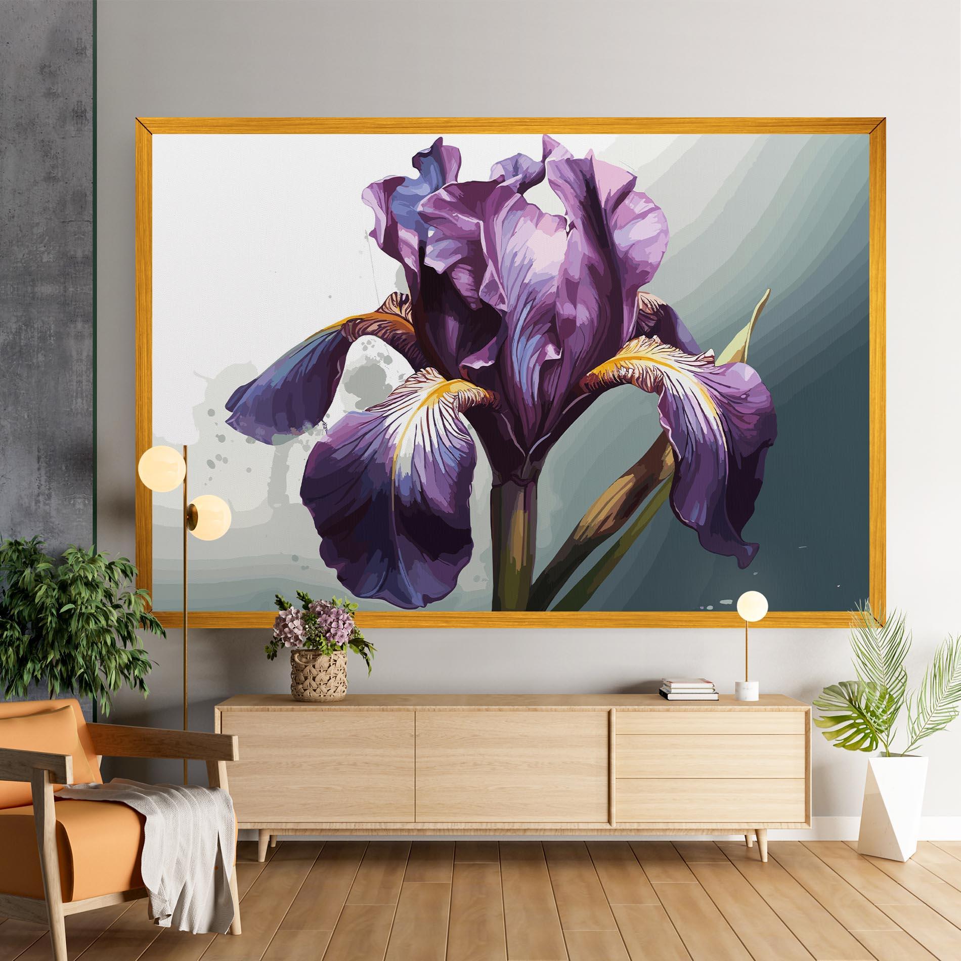 Leinwandbild Purple Blue Iris mockup 9