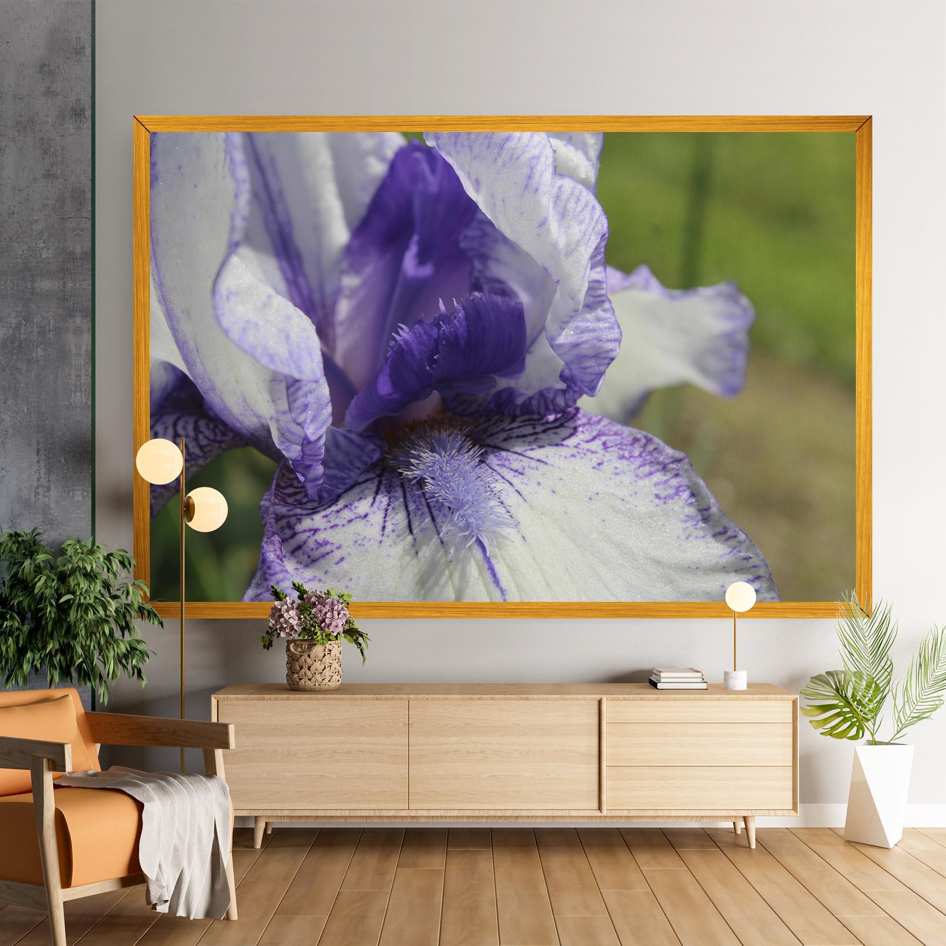 Leinwandbild White Purple Iris mockup 9