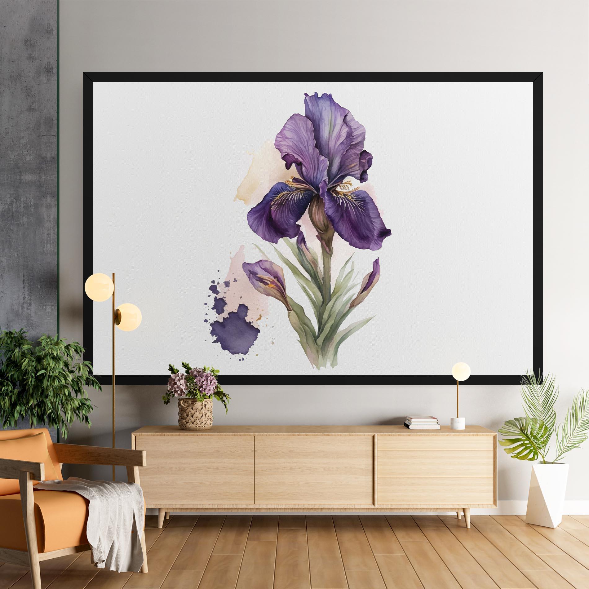 Leinwandbild Beautiful Purple Iris mockup 9