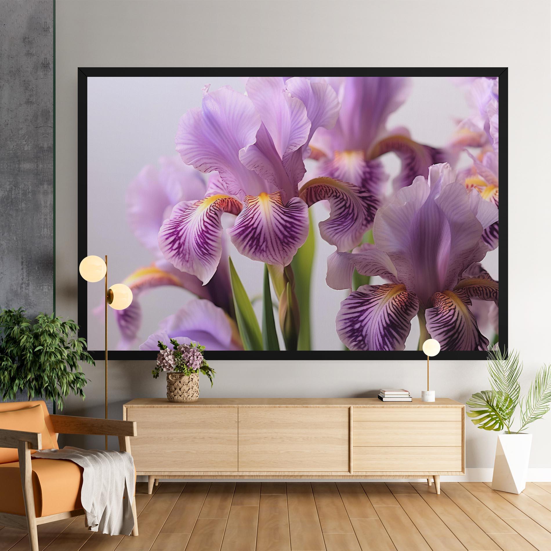 Leinwandbild Iris In Vase mockup 9