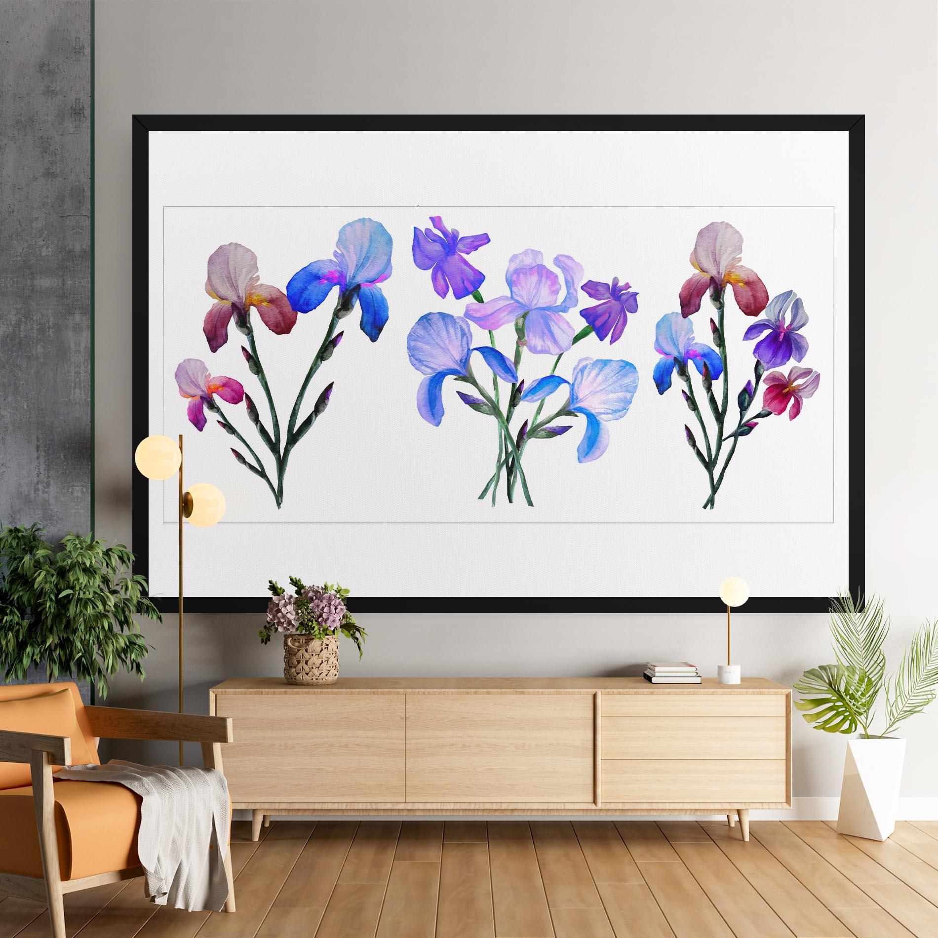 Leinwandbild Iris Set mockup 9