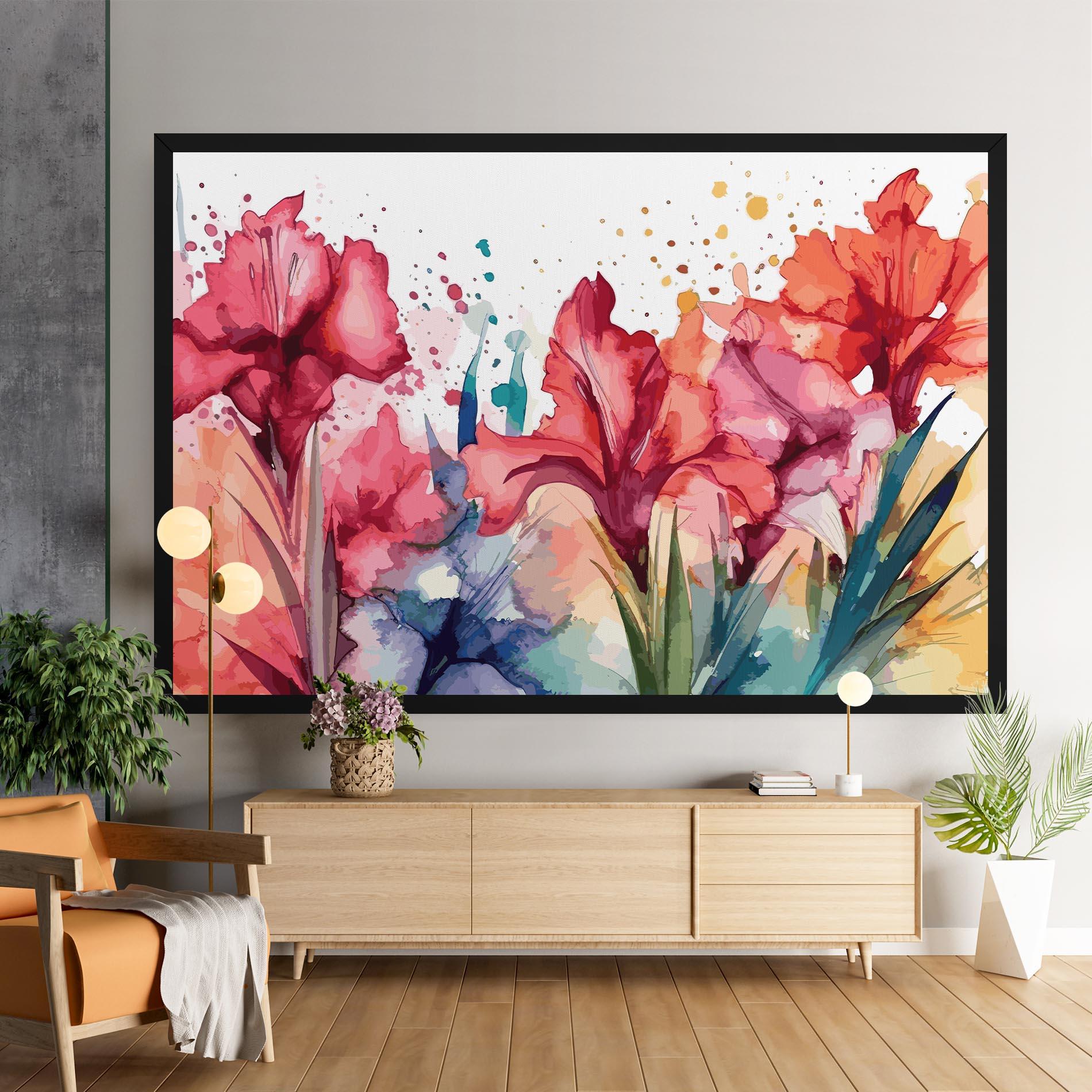 Leinwandbild Pink Blue Iris mockup 9