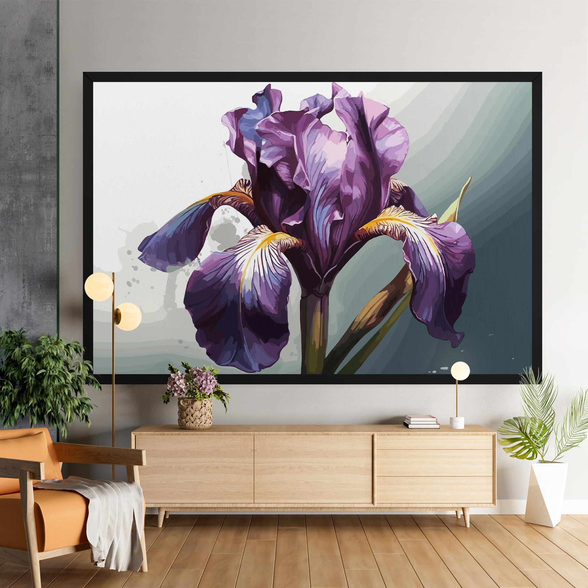 Leinwandbild Purple Blue Iris mockup 9